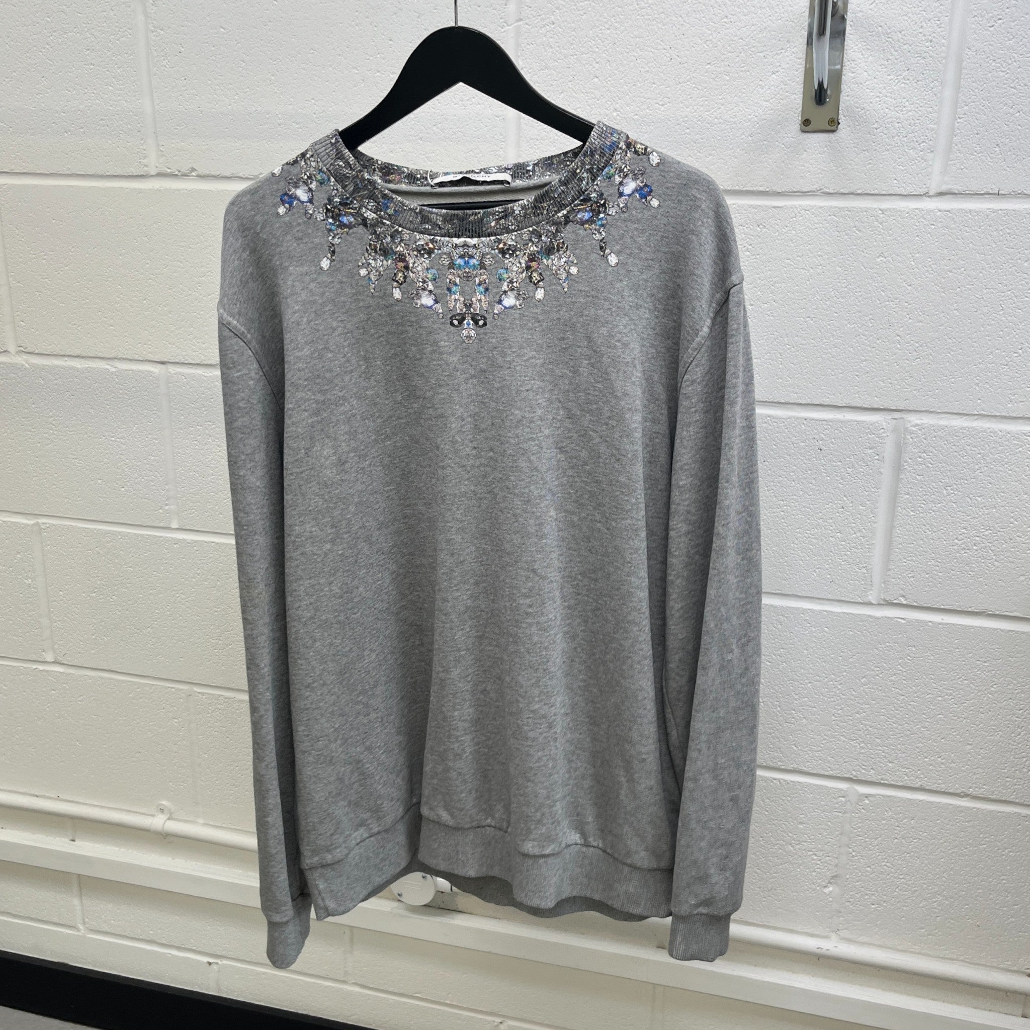 Men's Diamond Jumper Grey Size XL