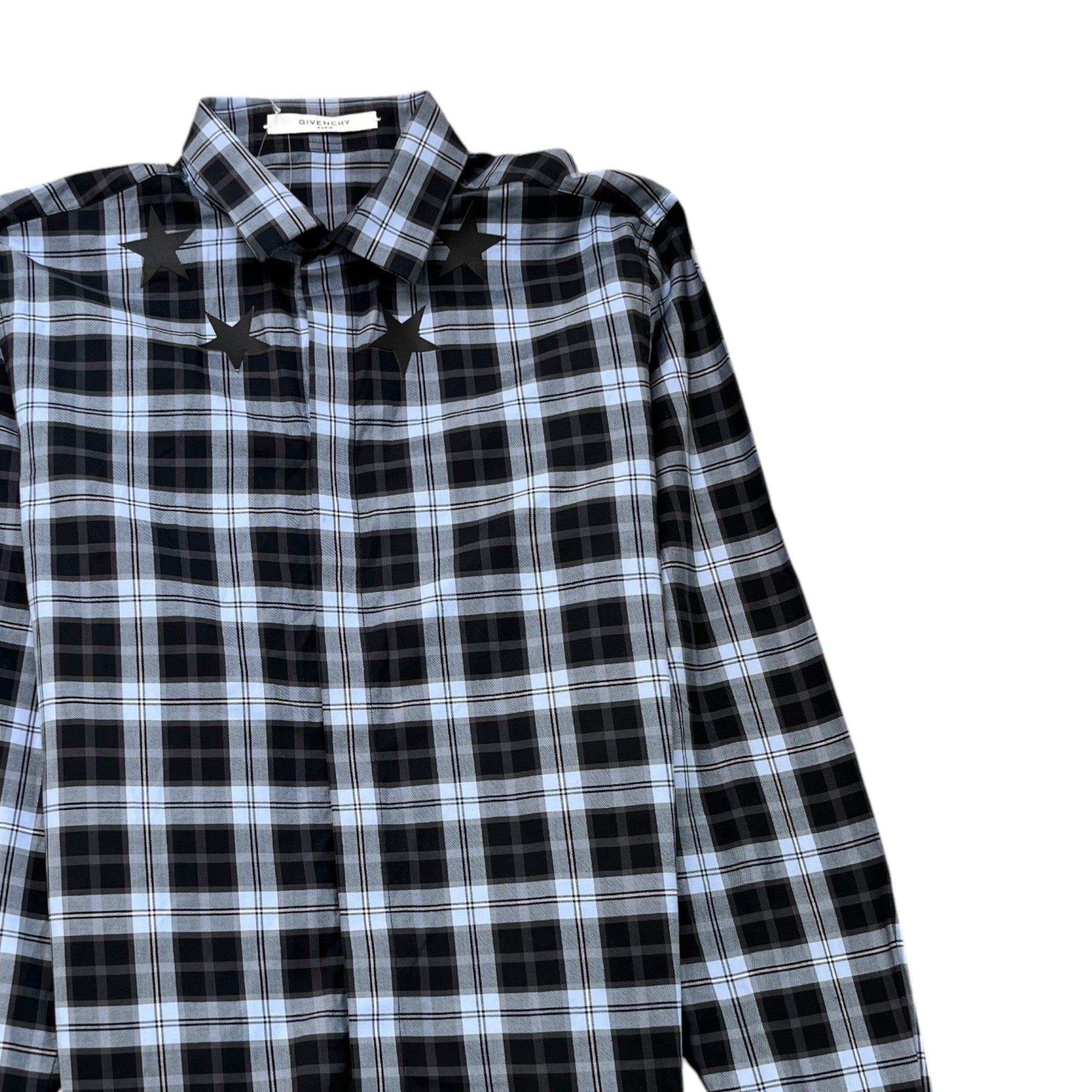 Men's Star Long Sleeve Shirt Navy Size L