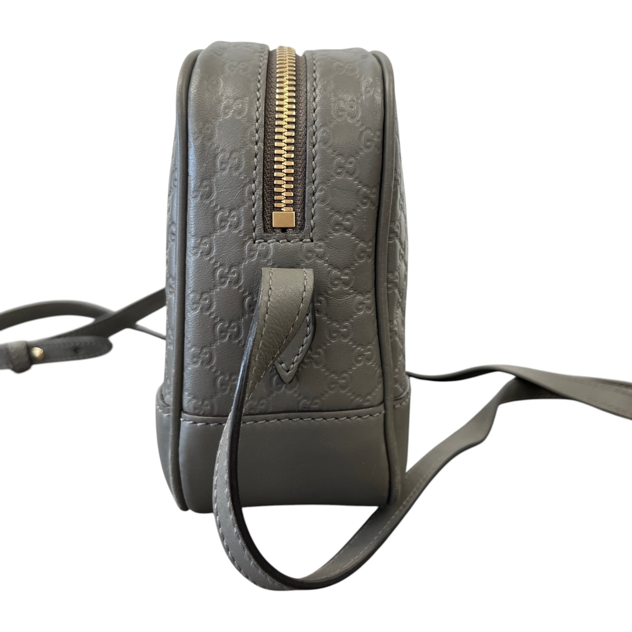 Women's Microguccissima Bree Messenger Bag Grey
