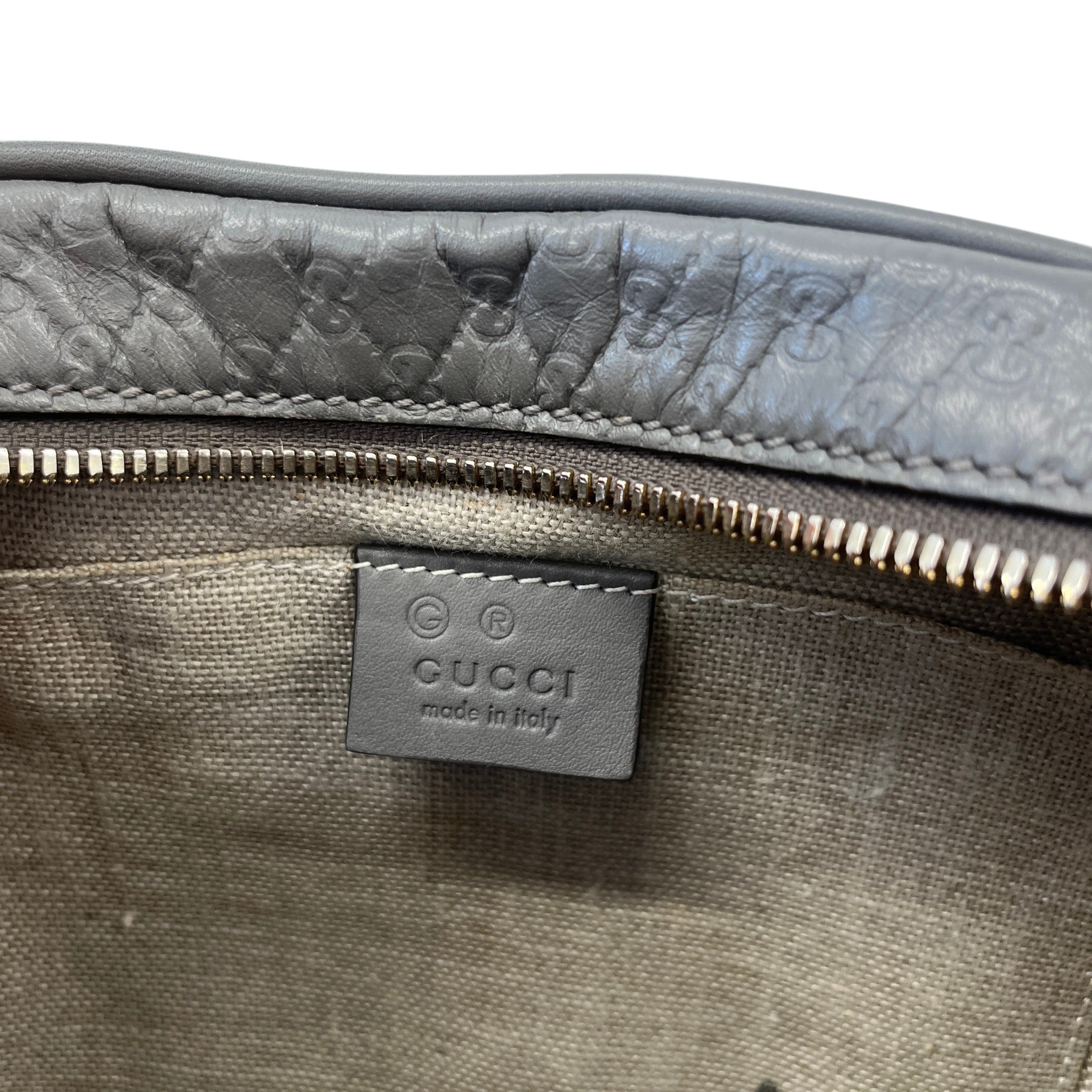 Women's Microguccissima Bree Messenger Bag Grey