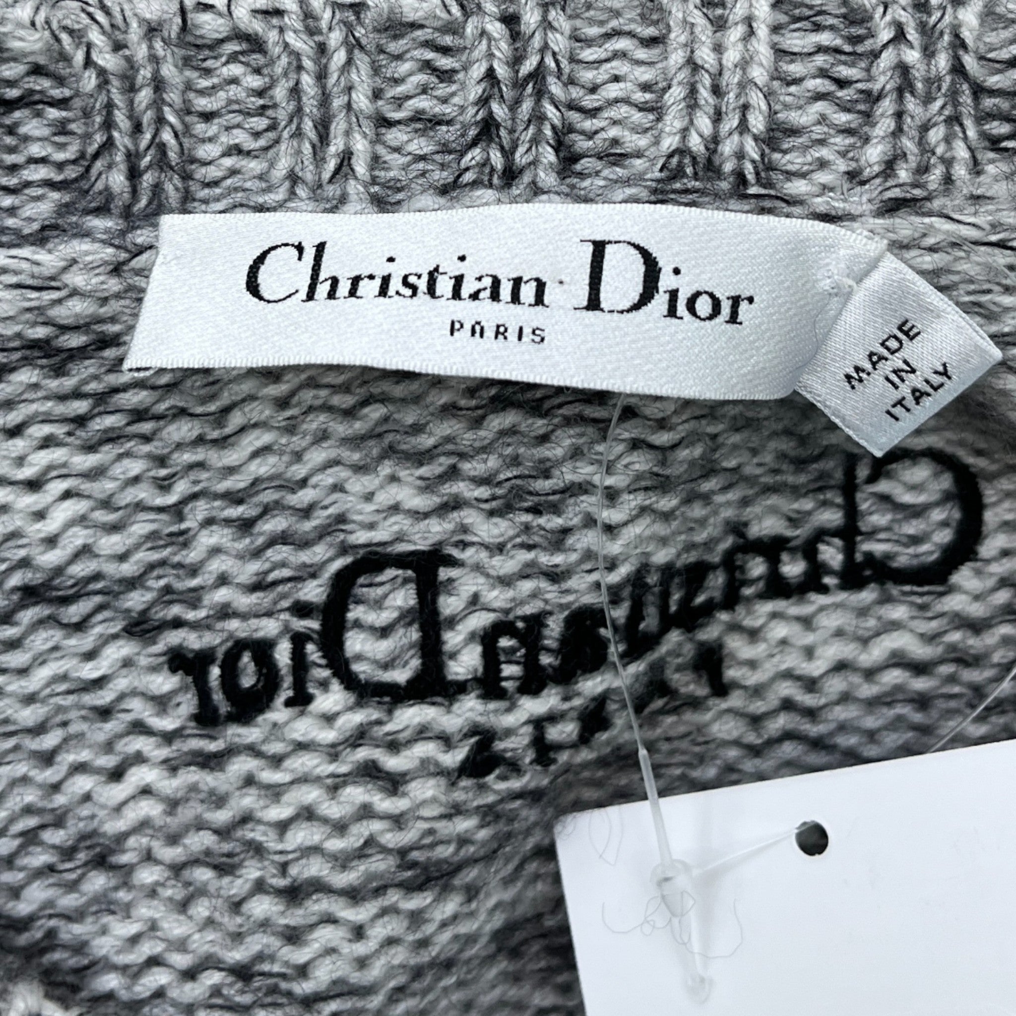 Women's Embossed Cashmere Jumper Grey Size XS