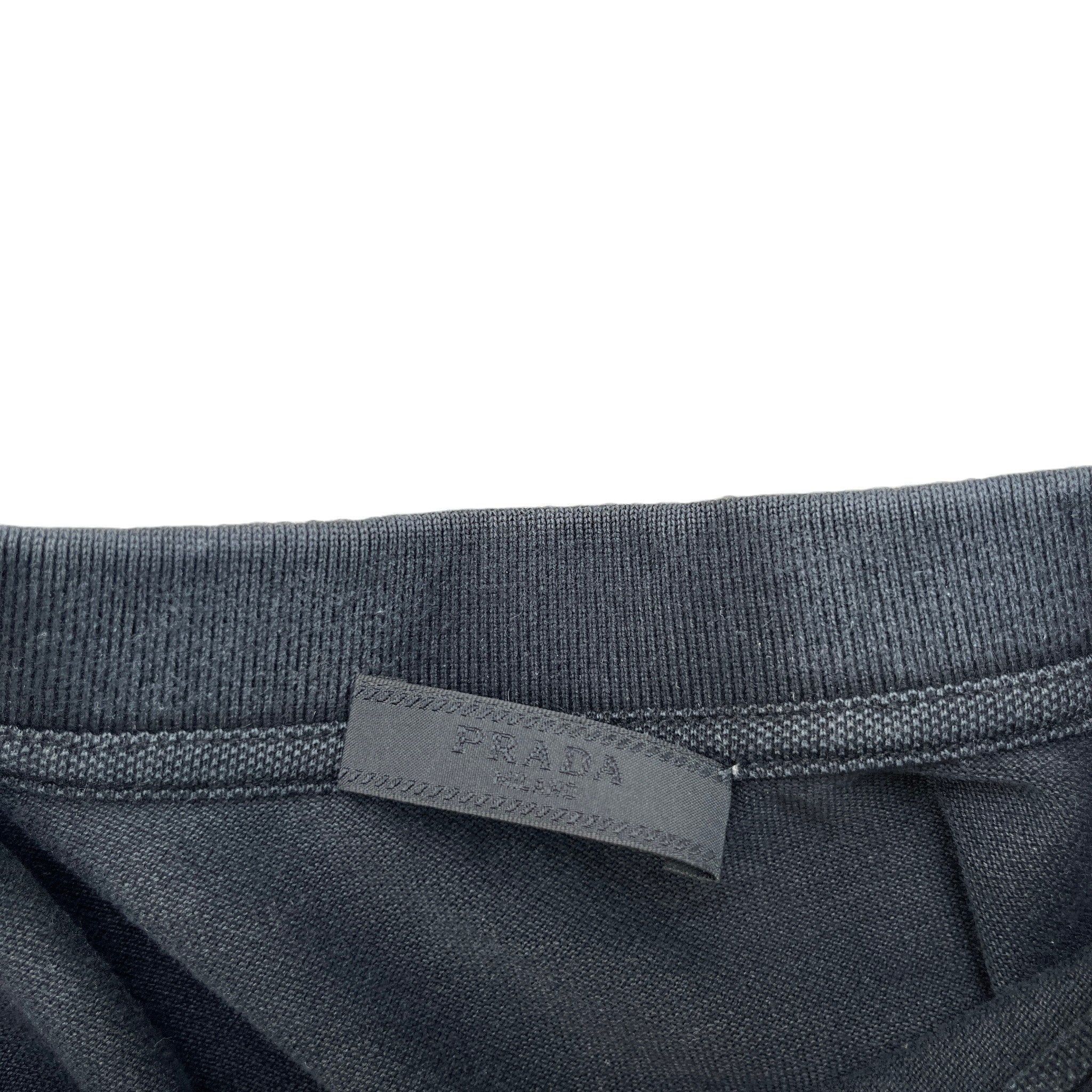 Men's Plaque Logo Polo Shirt Black Size XL