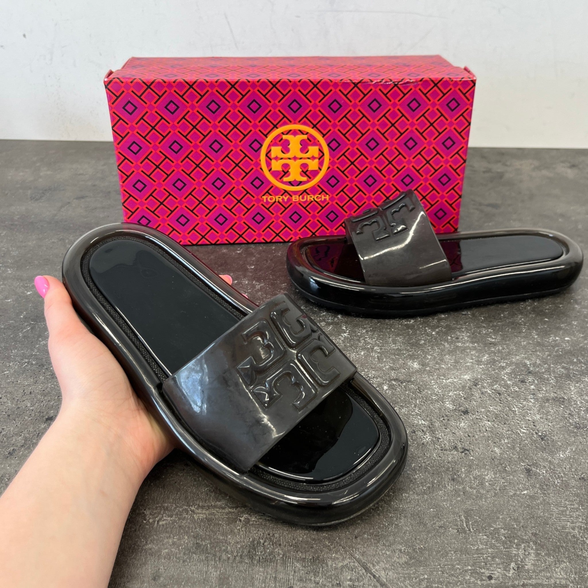 Women's Bubble Jelly Slides Black Size EU 35 / UK 2
