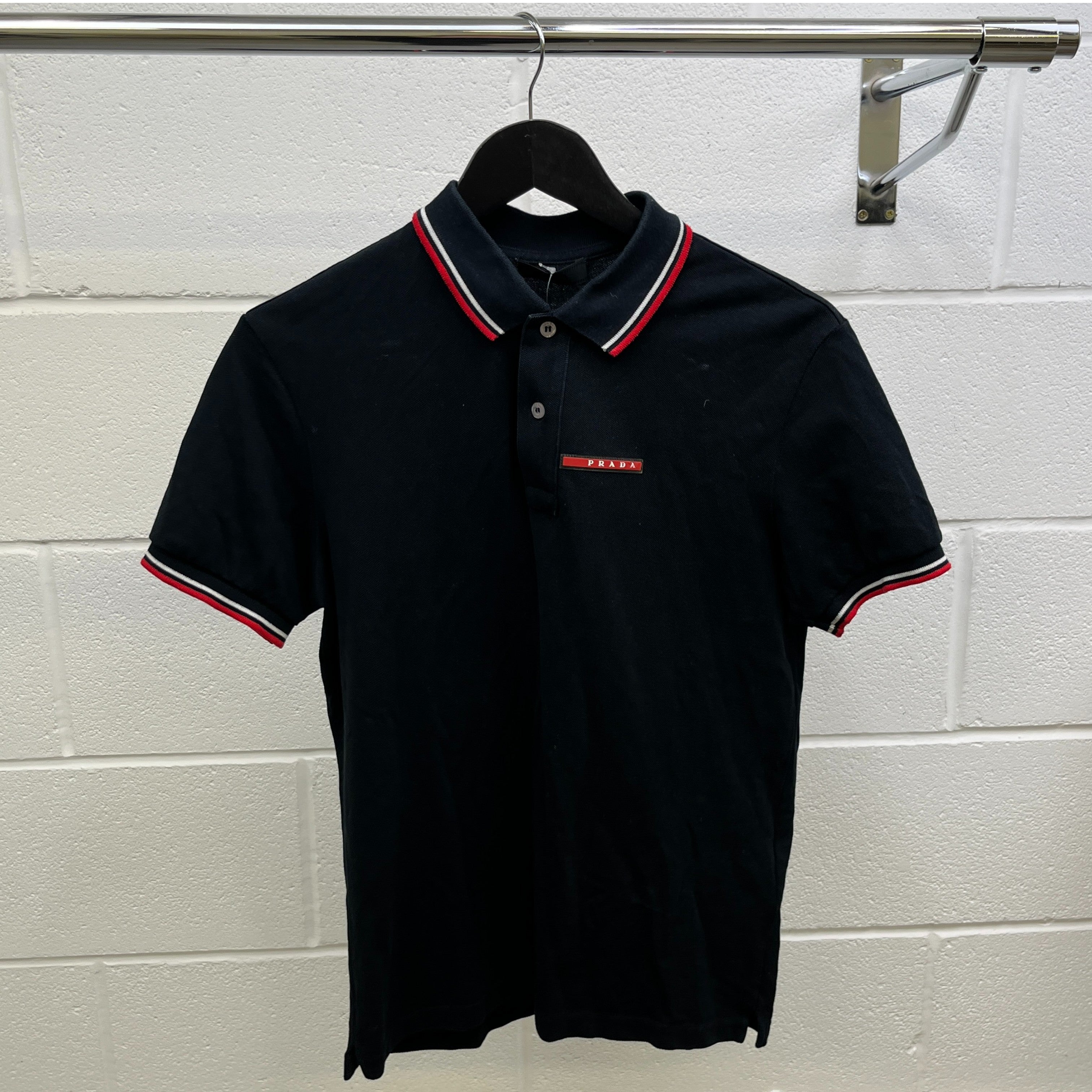 Men's Tab Logo Polo Shirt Black Size M