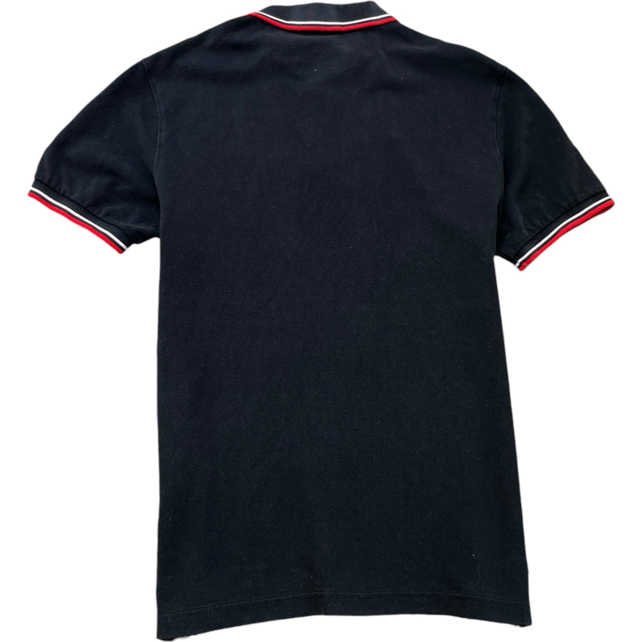 Men's Plaque Logo Polo Shirt Black Size XL