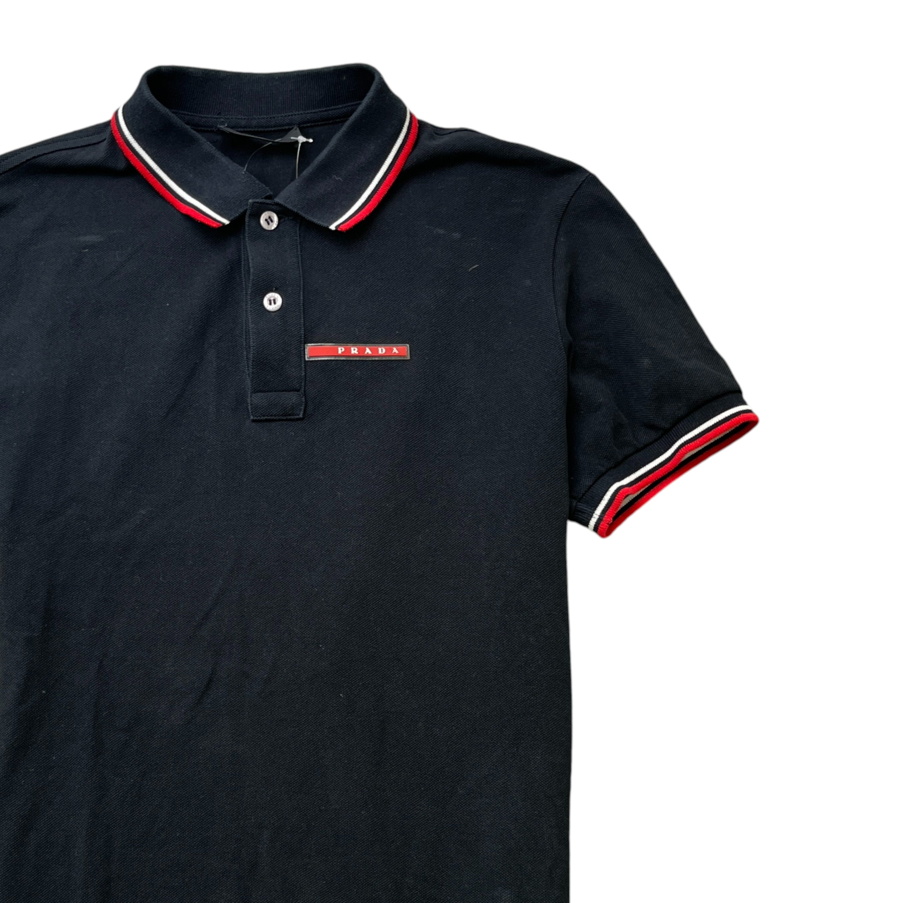 Men's Tab Logo Polo Shirt Black Size M