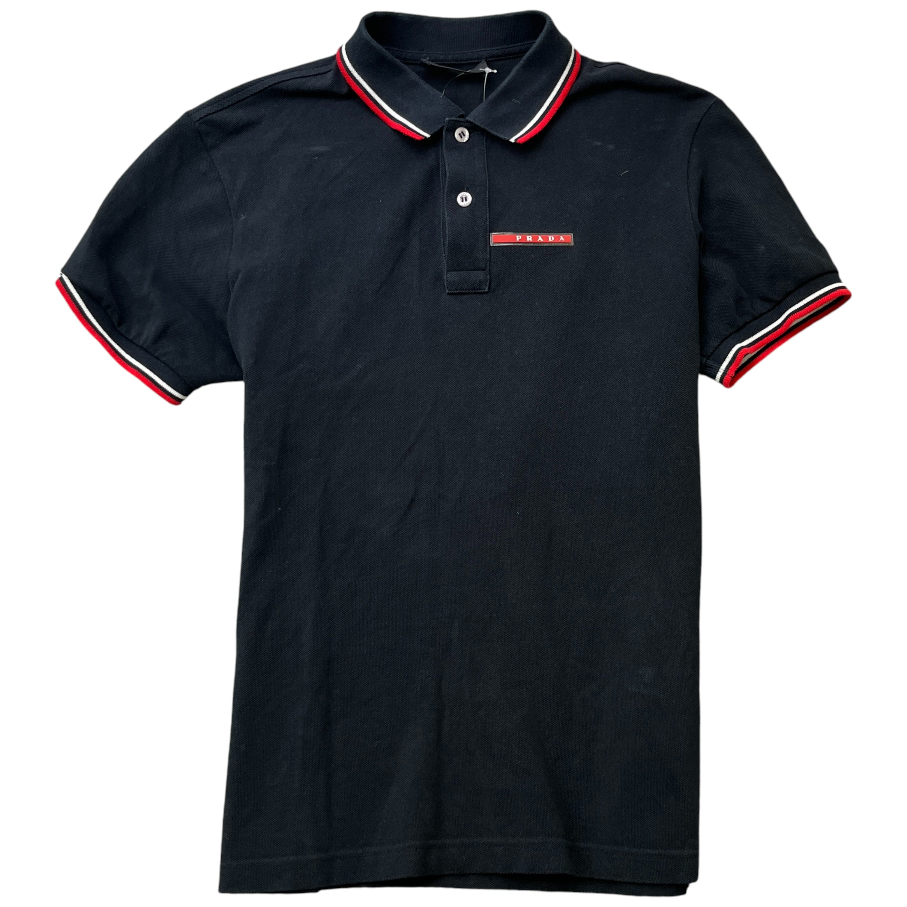 Men's Tab Logo Polo Shirt Black Size M