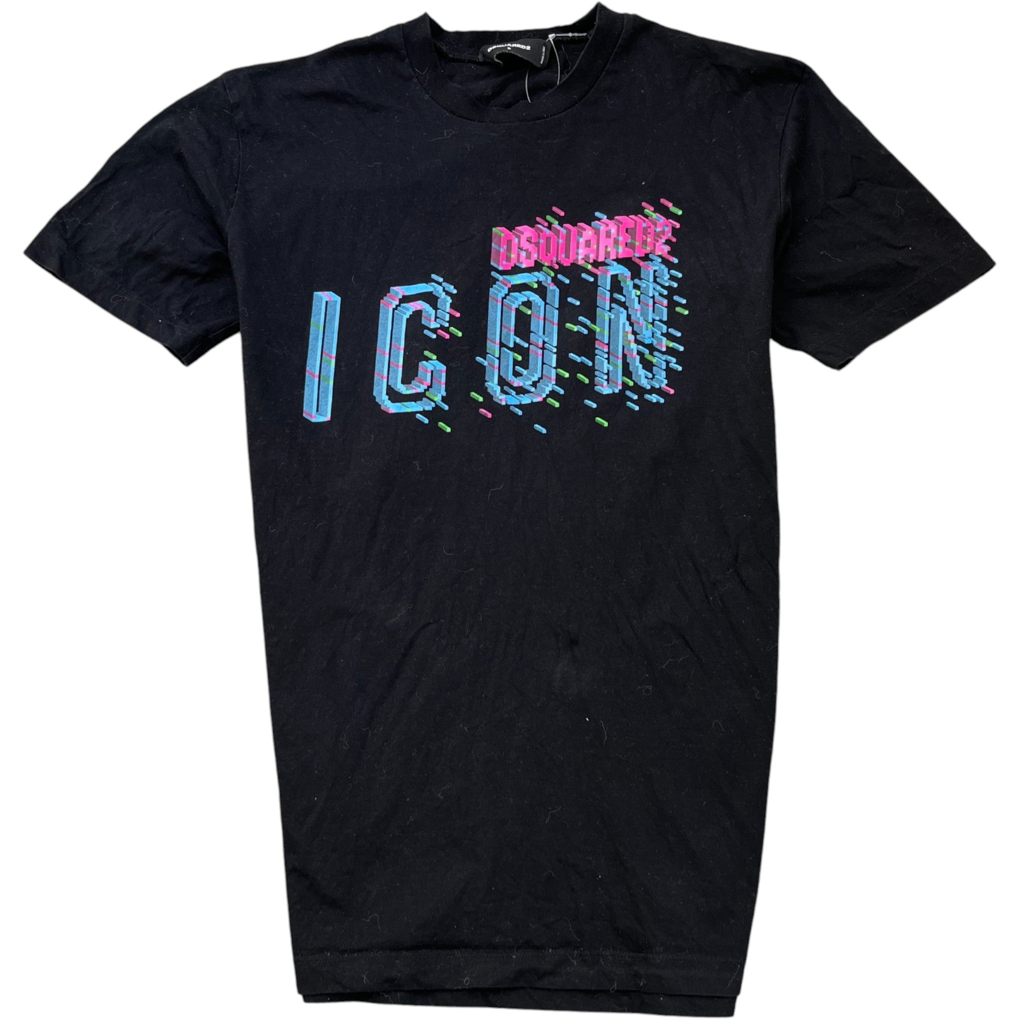 Men's Pixel Icon T-Shirt Black Size S