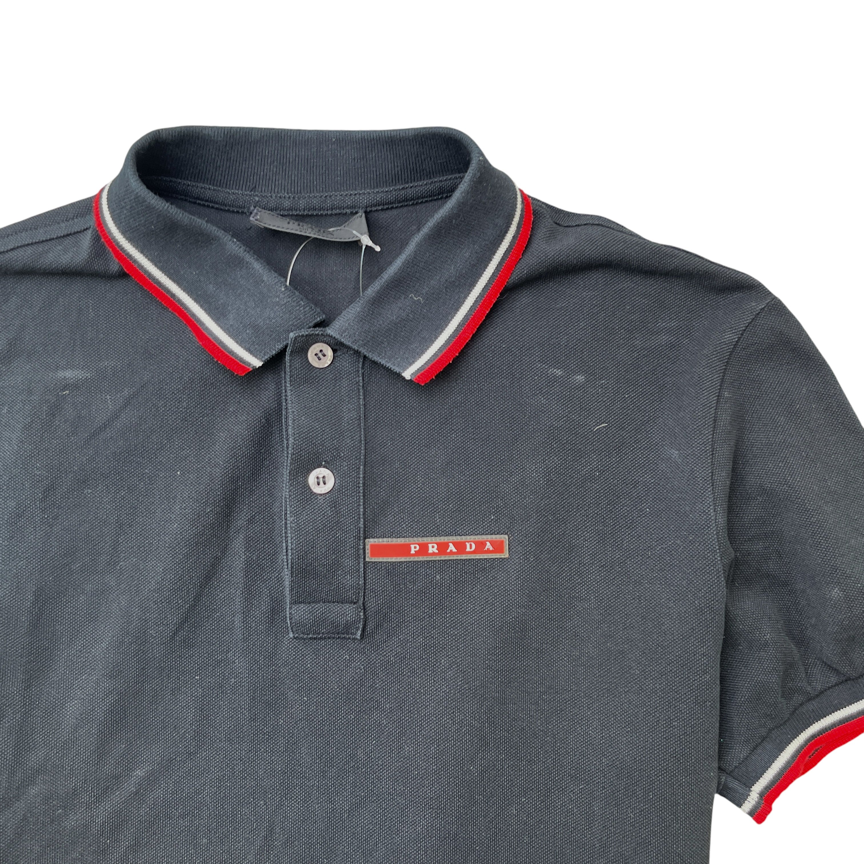 Men's Tab Logo Polo Shirt Black Size M