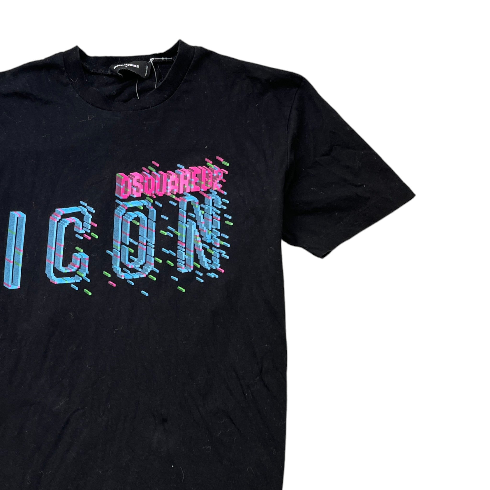 Men's Pixel Icon T-Shirt Black Size S