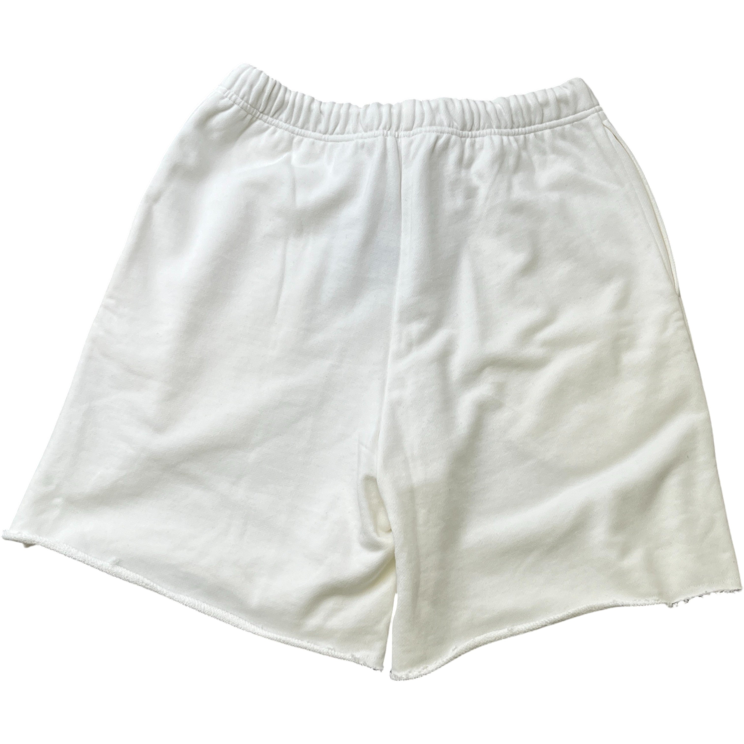 Men's Logo Print Shorts White Size M