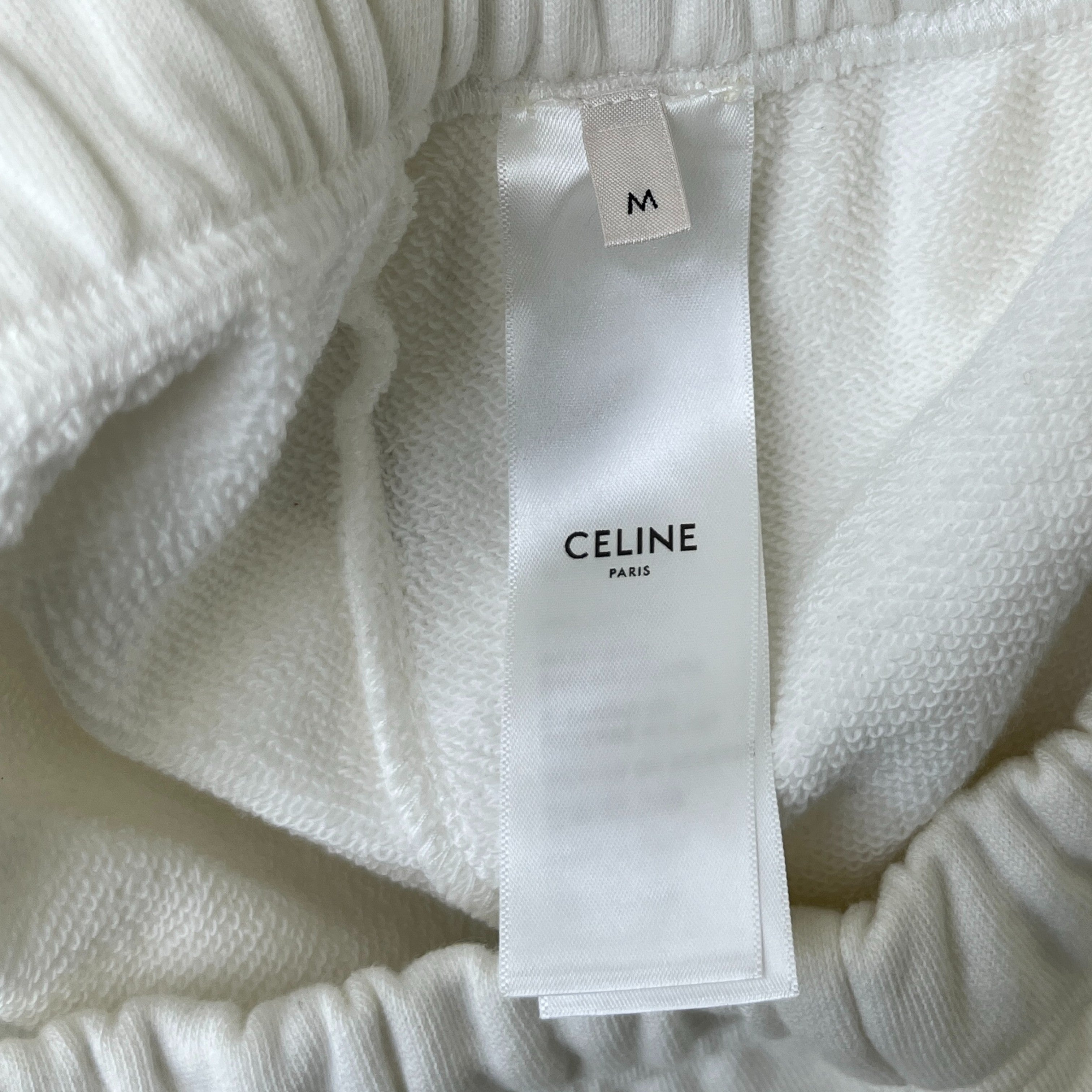 Men's Logo Print Shorts White Size M