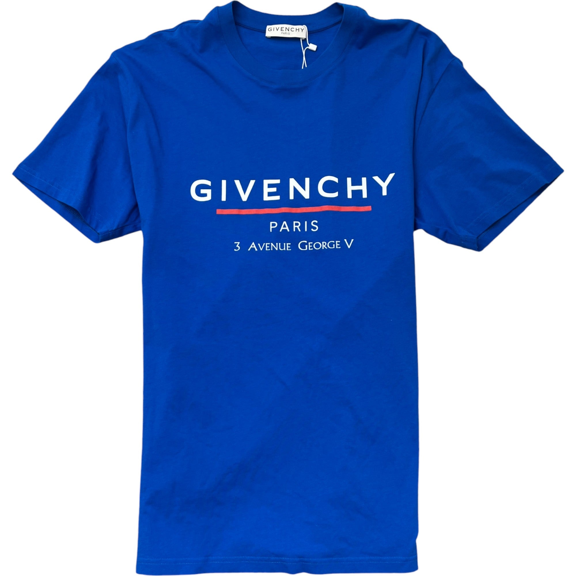 Men's Logo Print T-Shirt Blue Size M