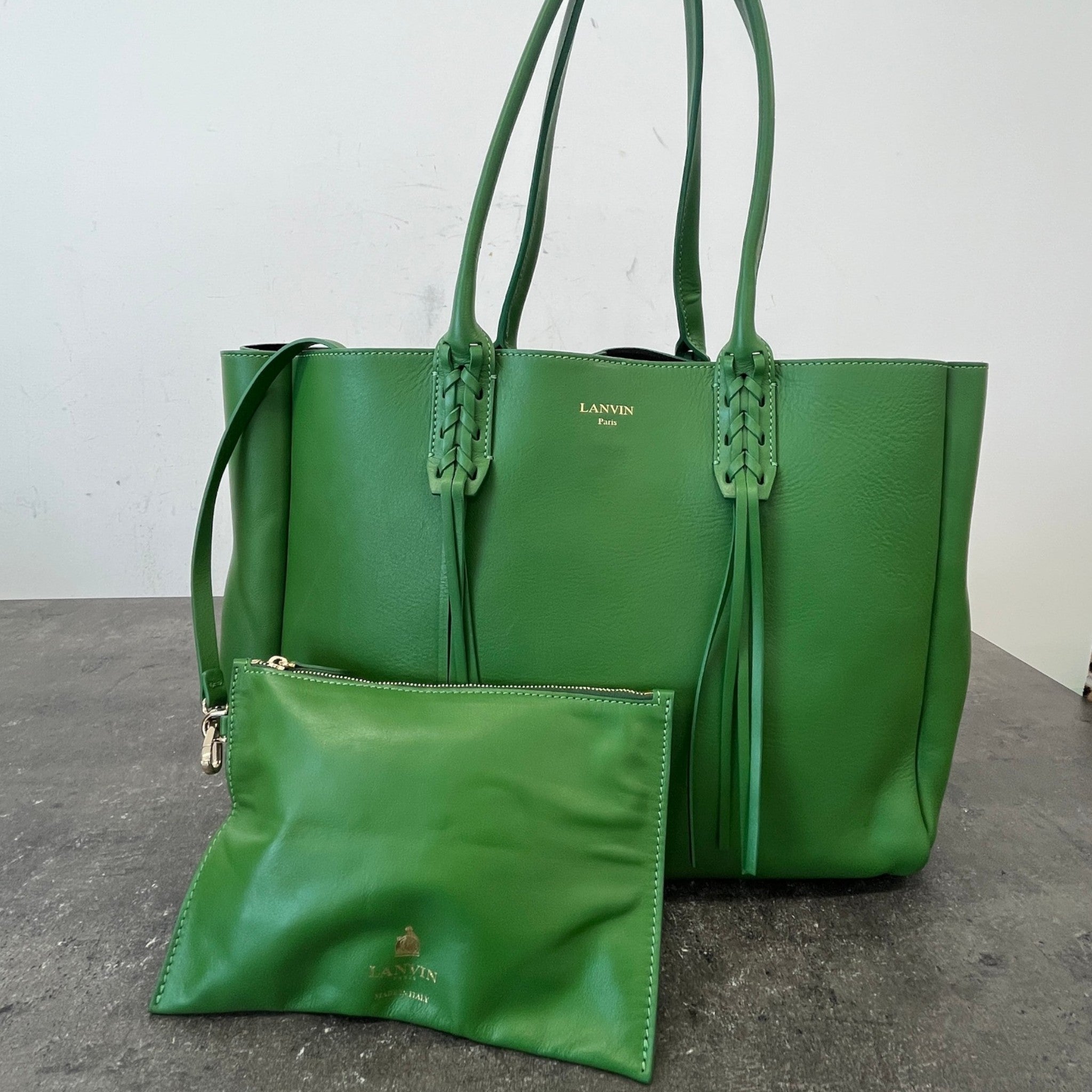 Women's Logo Tassle Tote Bag Green
