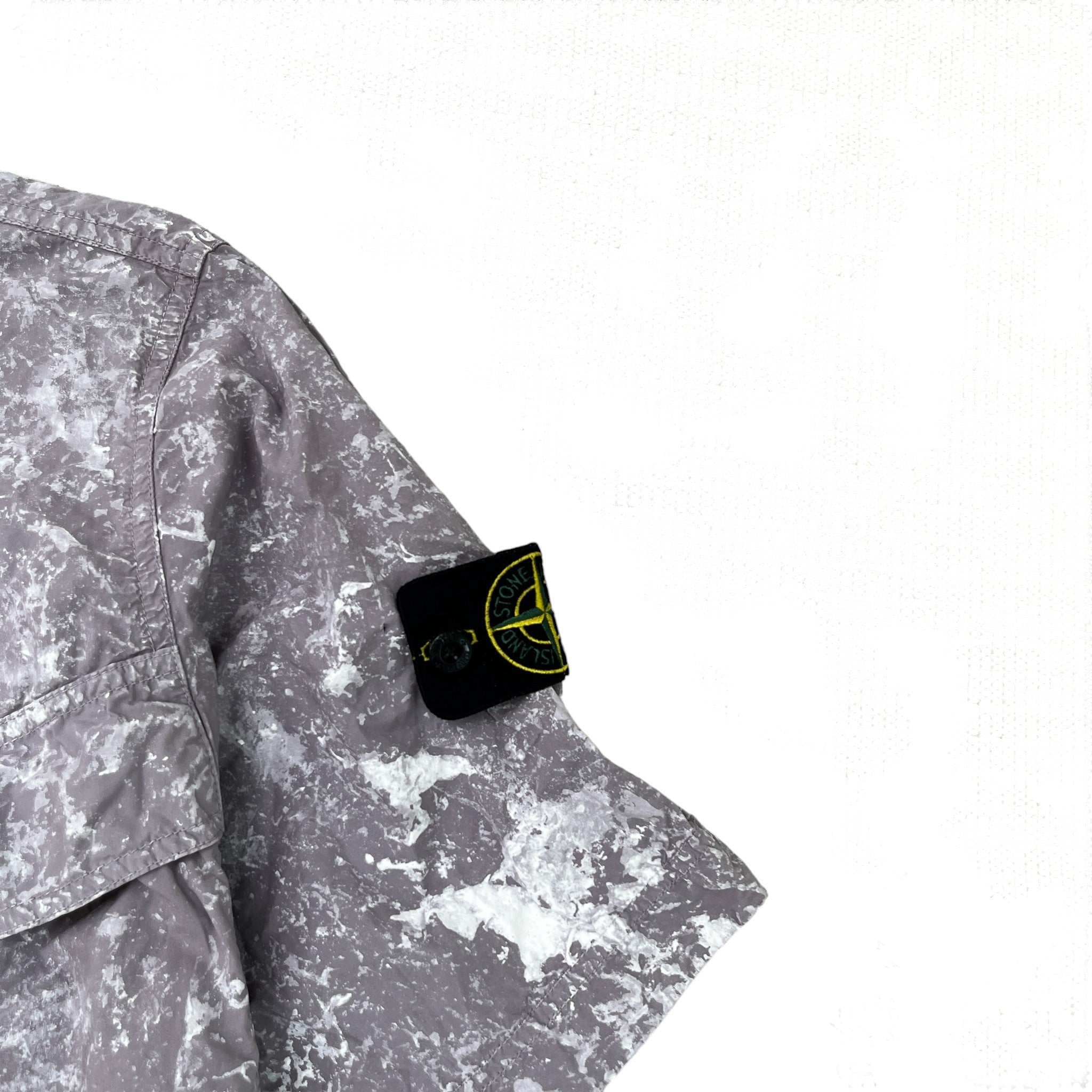 Men's Applique Logo OverShirt Purple Size M