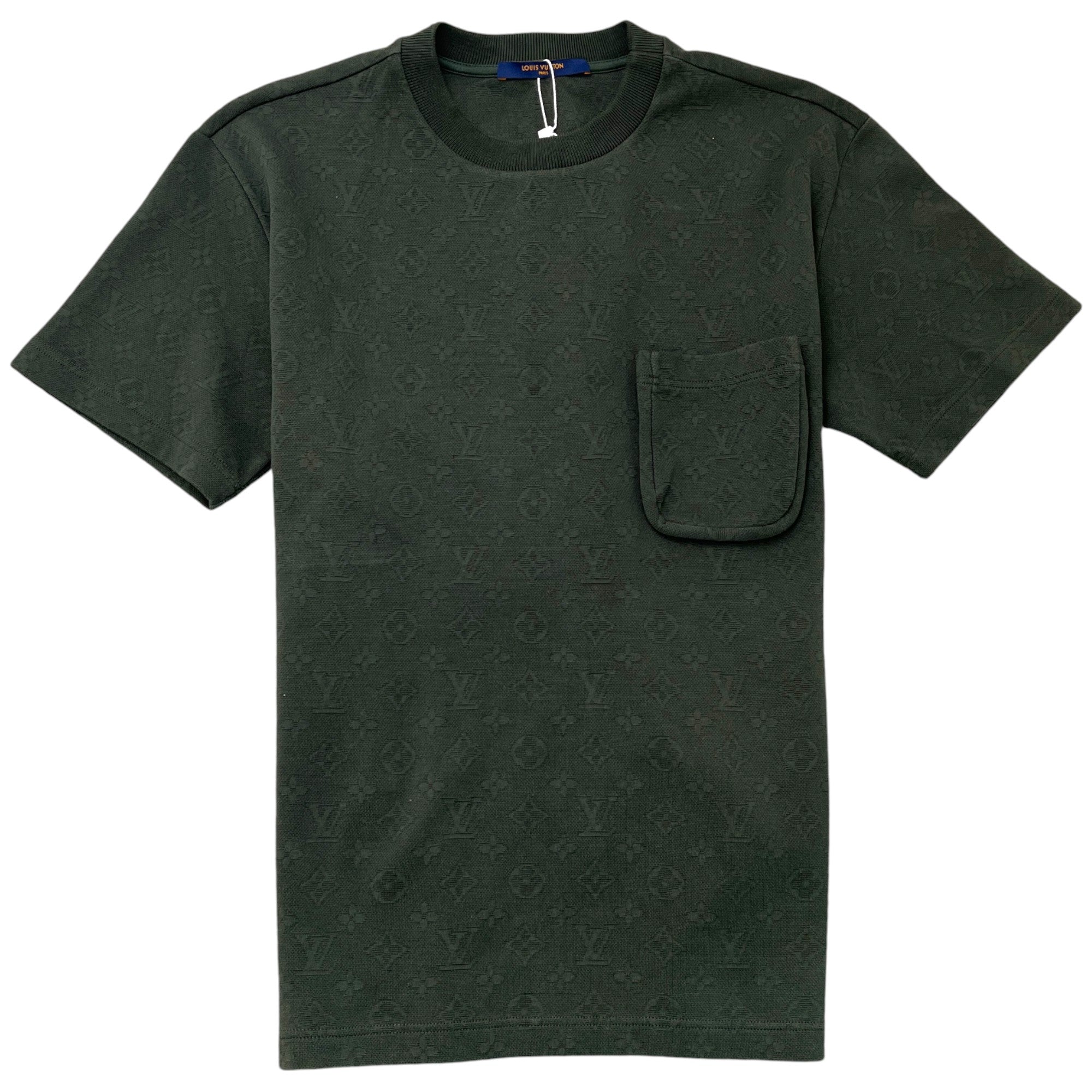 Men's Monogram Signature 3D Pocket T-Shirt Khaki Size S