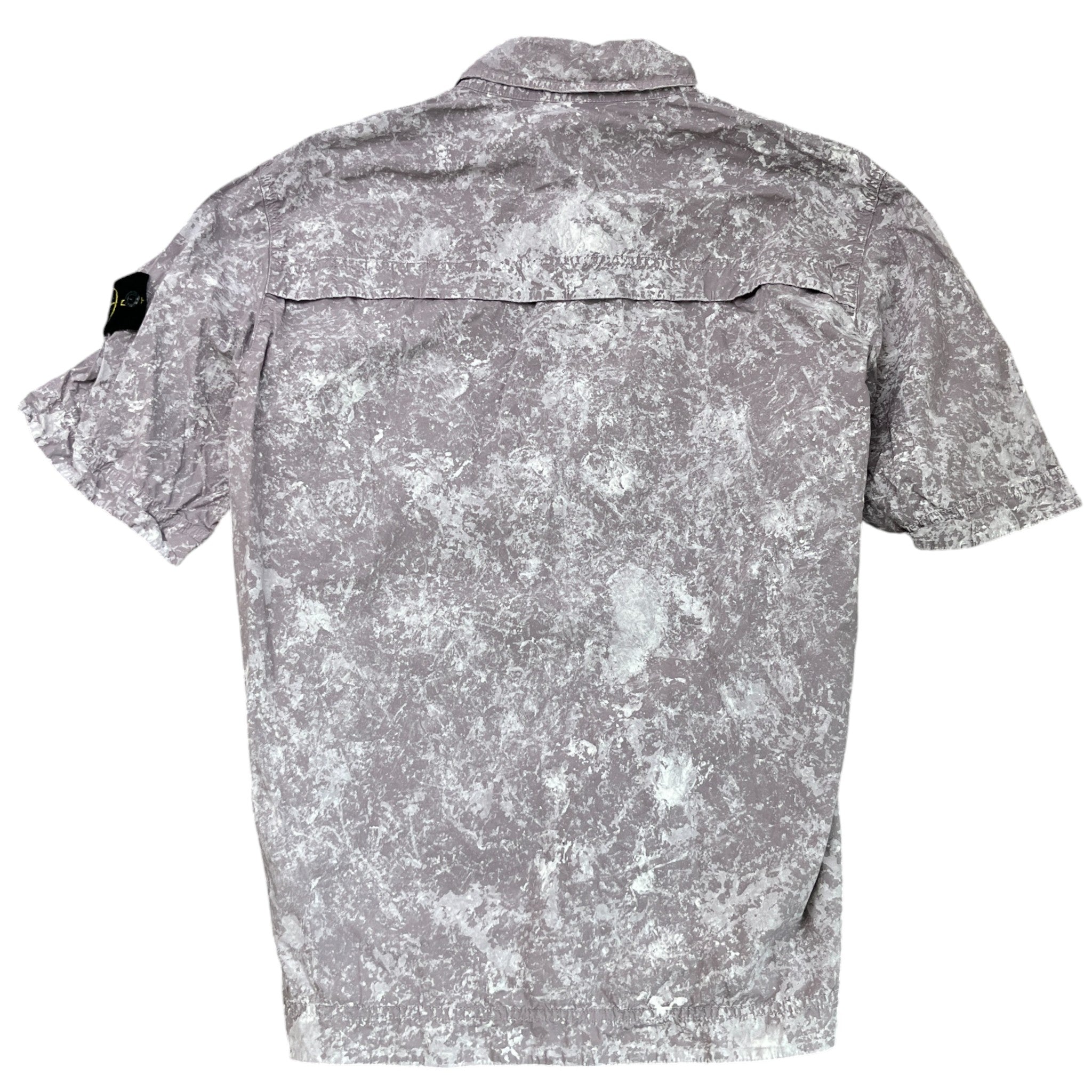 Men's Applique Logo OverShirt Purple Size M