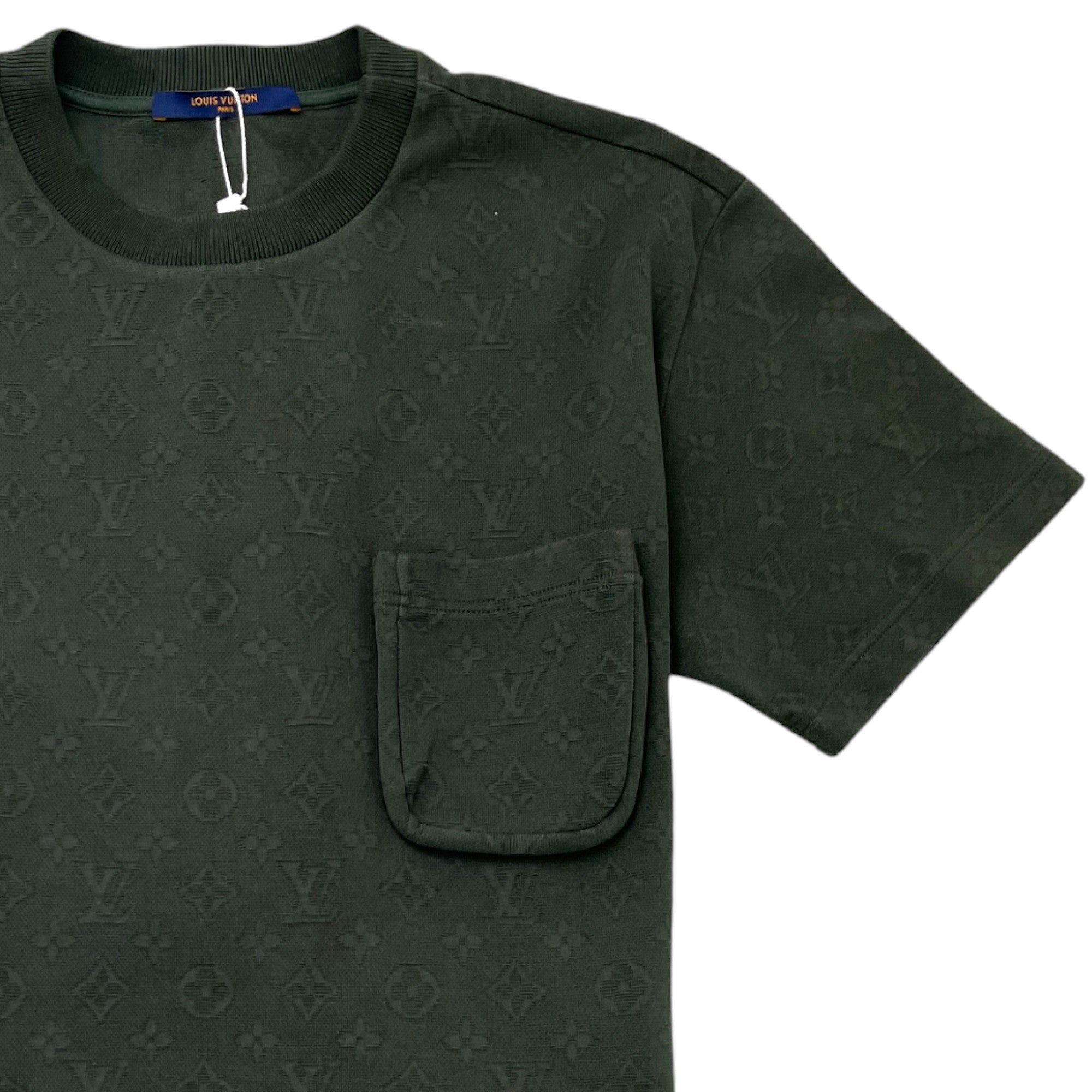 Men's Monogram Signature 3D Pocket T-Shirt Khaki Size S