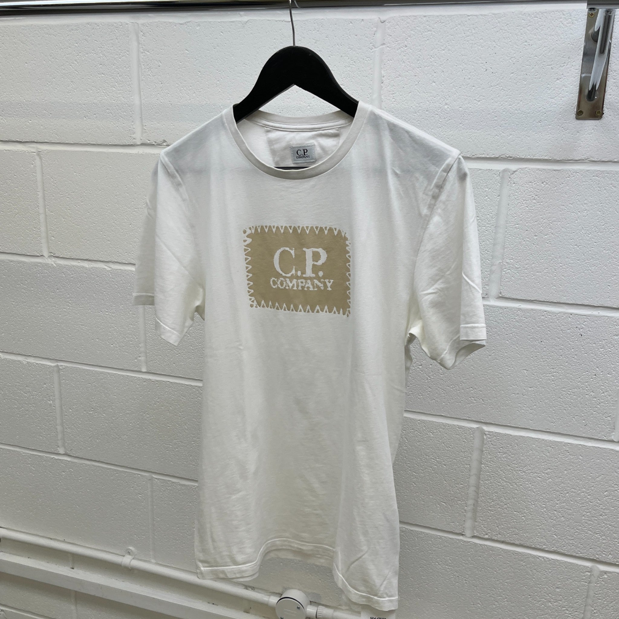 Men's Logo Print T-Shirt White Size S