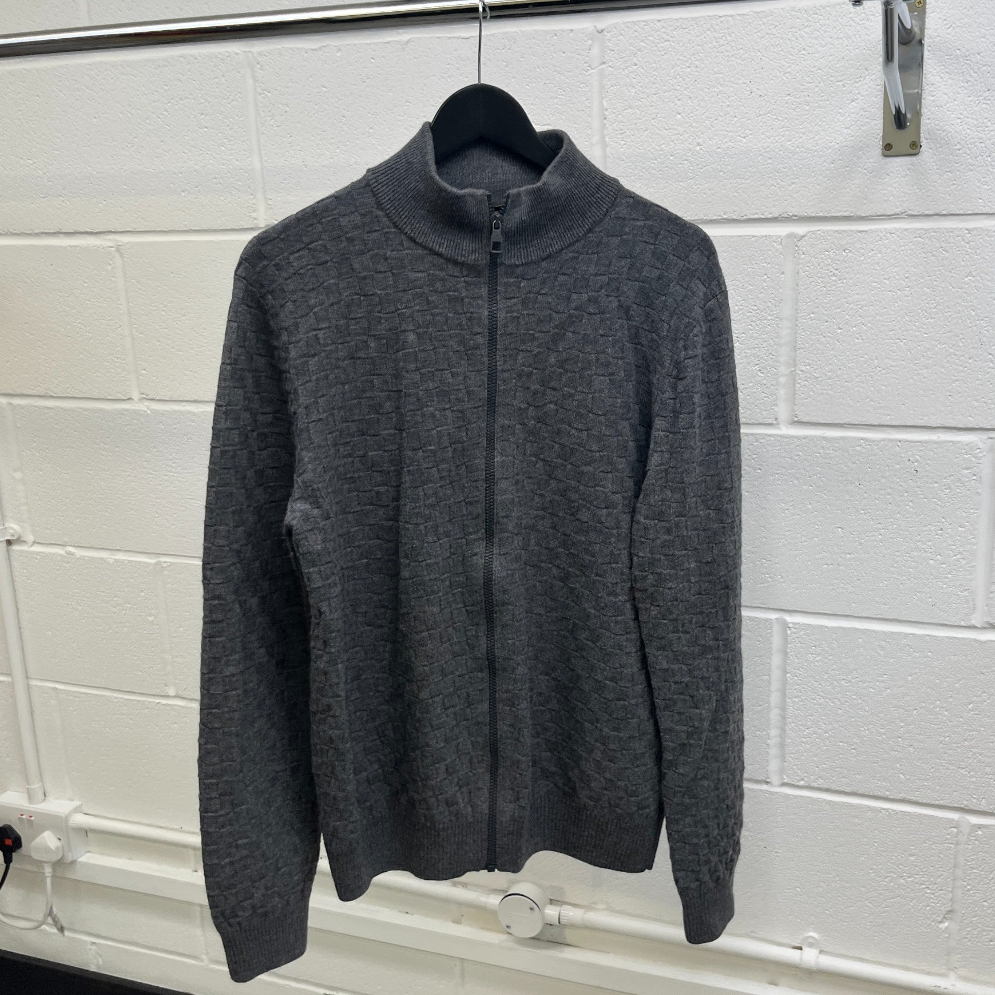 Men's Damier Cardigan Grey Size L