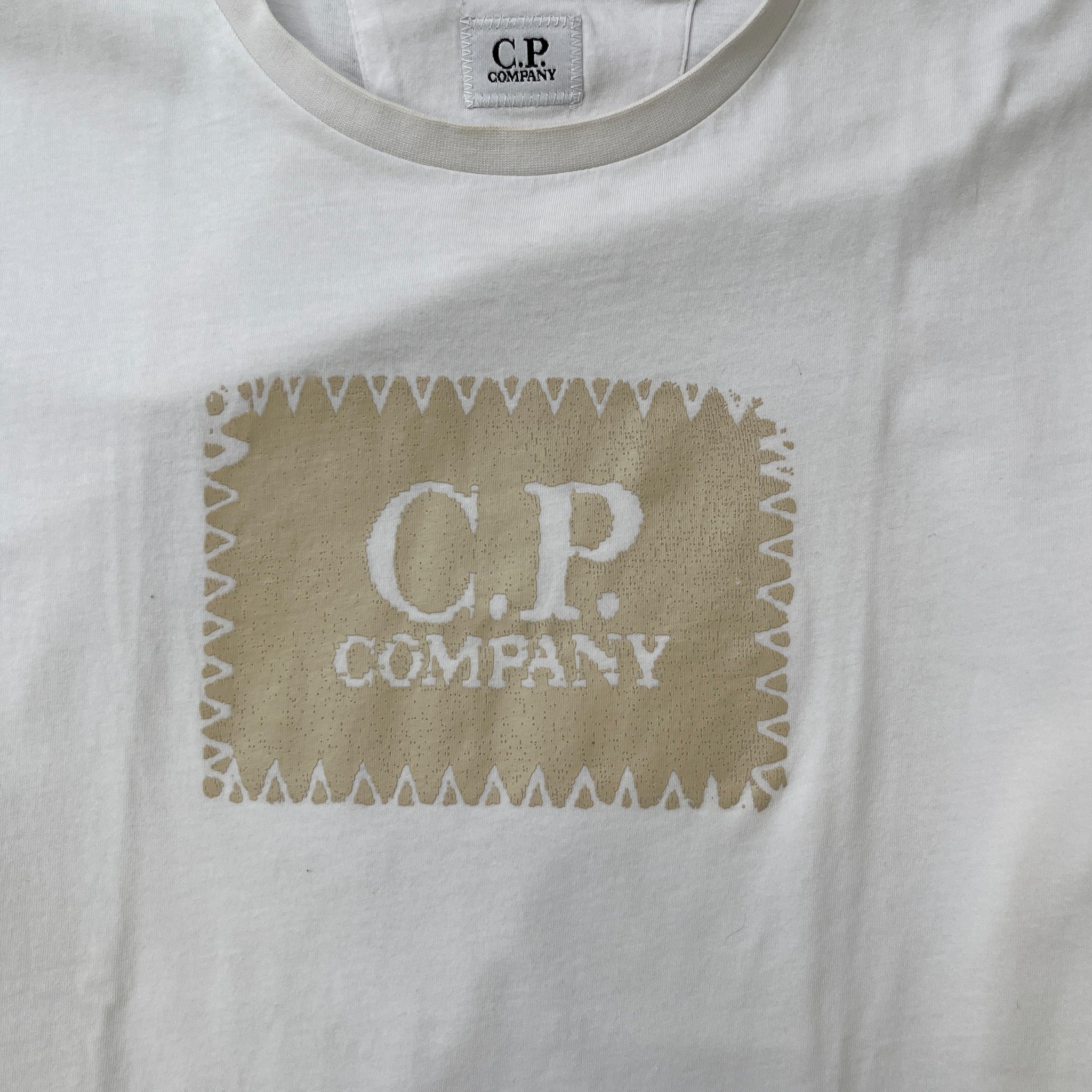 Men's Logo Print T-Shirt White Size S