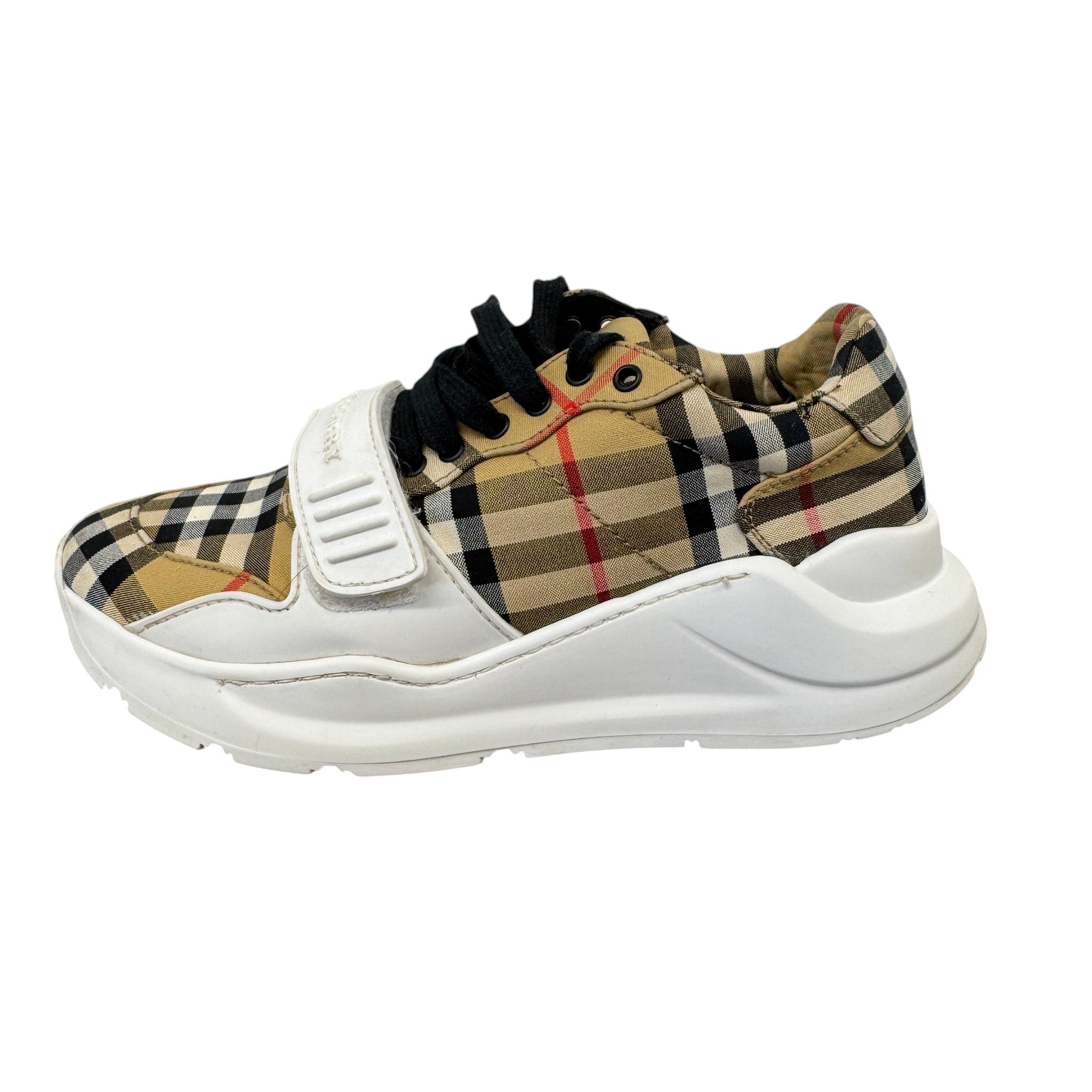 Women's Checkered Regis Low Trainers Beige Size EU 36 / UK 3