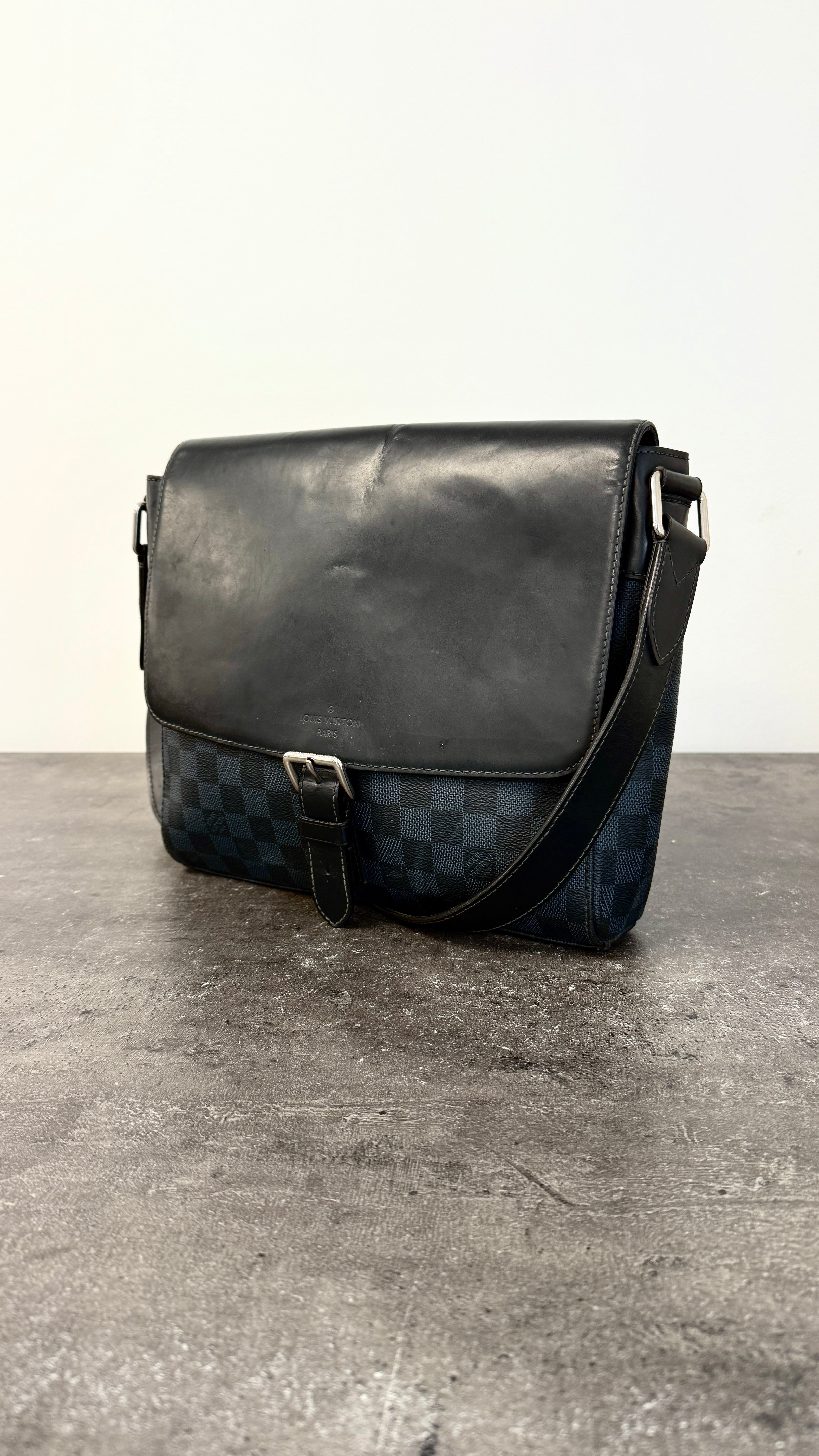Men's Damier Colbalt Newport Bag Black