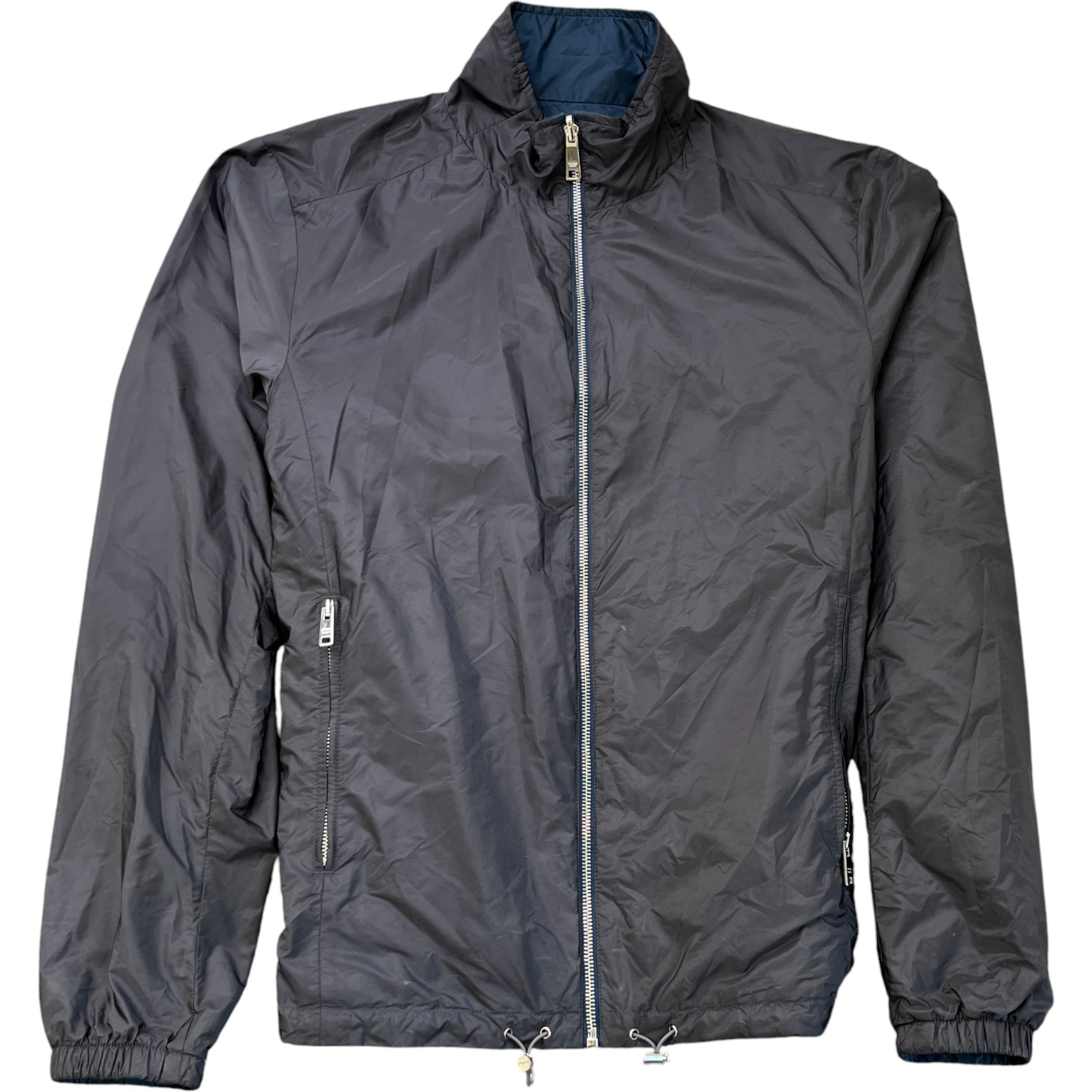 Men's Plaque Logo Reversible Windbreaker Blue Size IT 54 / XXL