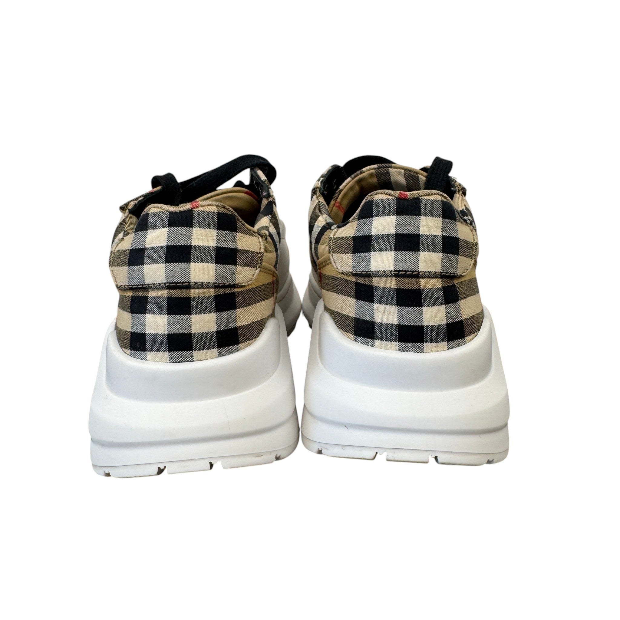 Women's Checkered Regis Low Trainers Beige Size EU 36 / UK 3