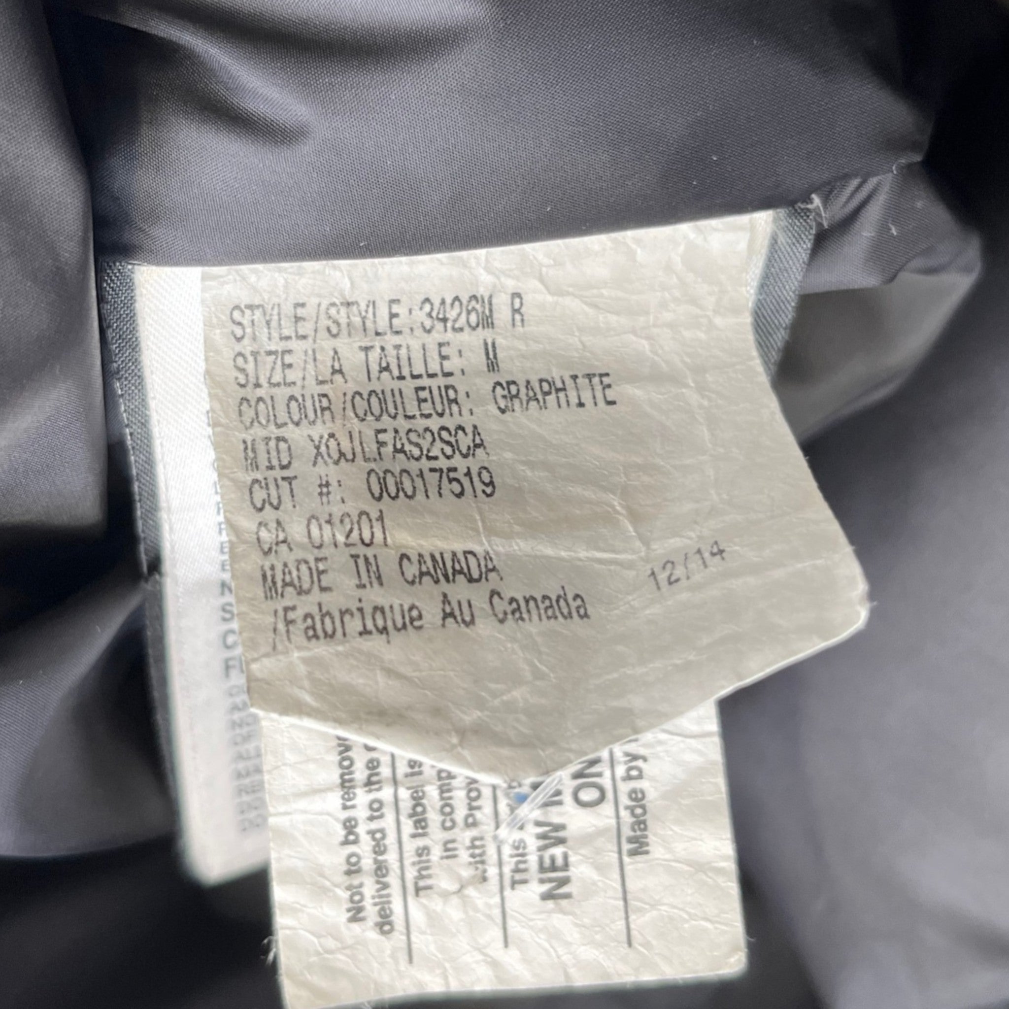 Men's Chateau Down Jacket Grey Size M