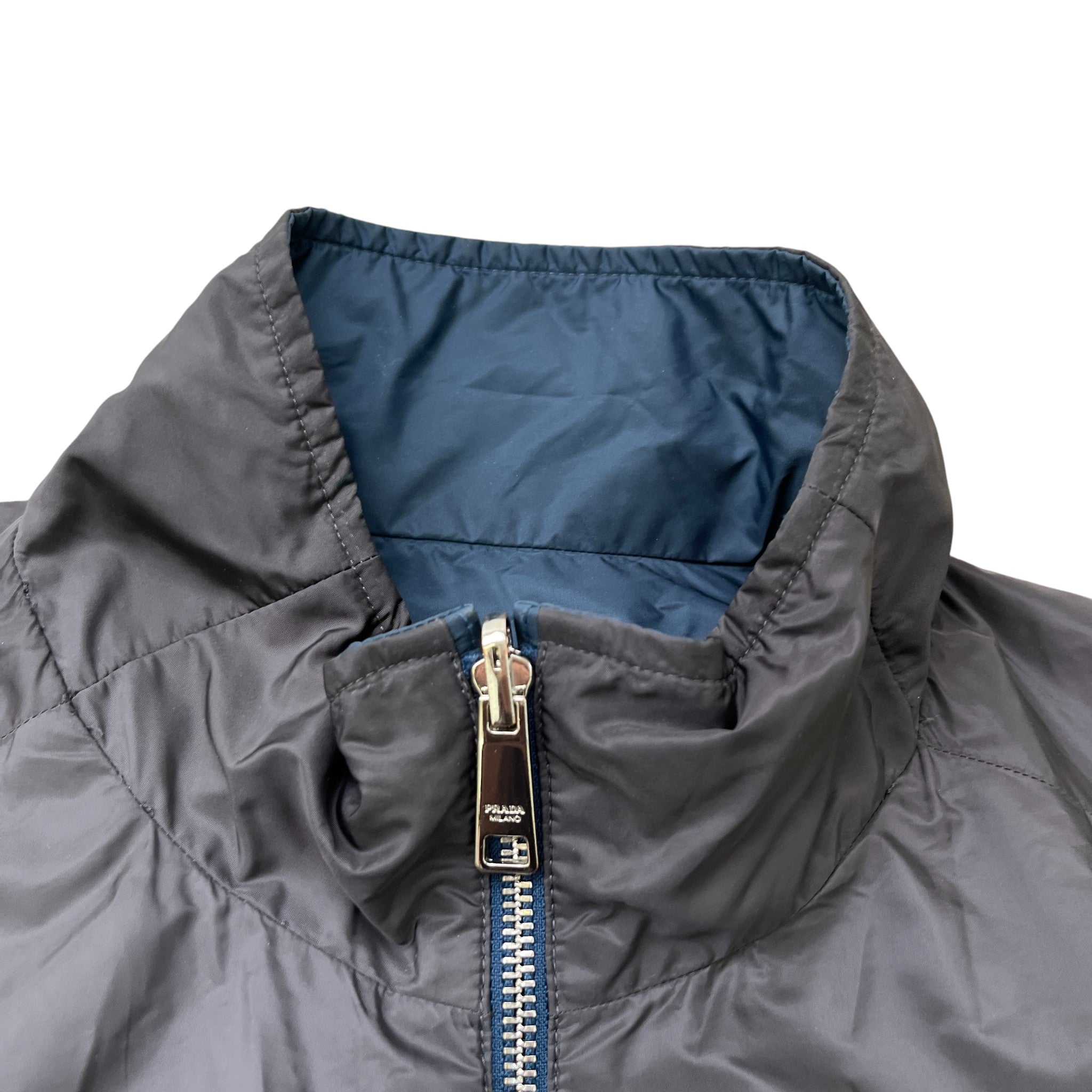 Men's Plaque Logo Reversible Windbreaker Blue Size IT 54 / XXL