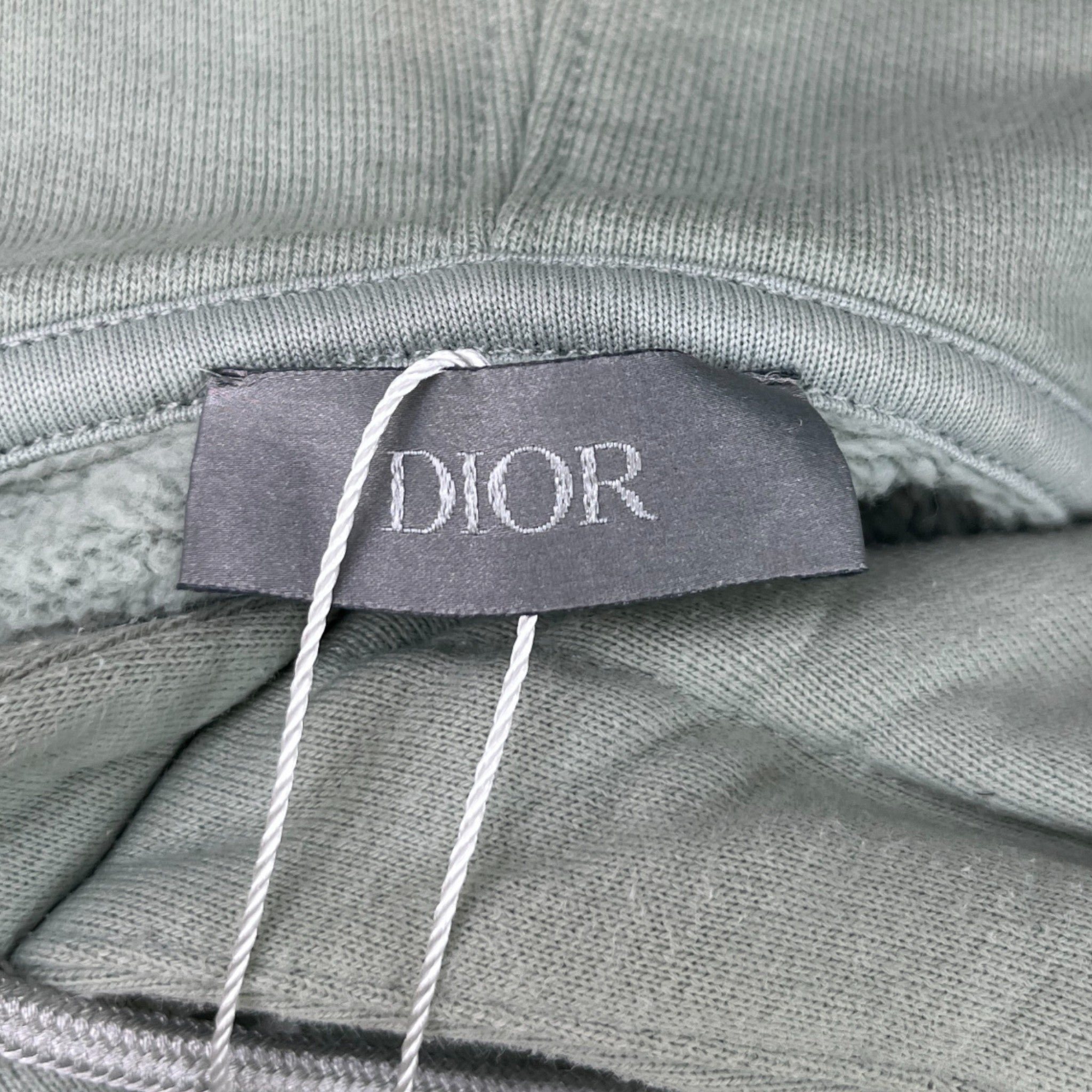 Men's Embroidered Icon Logo Hoodie Green Size XS