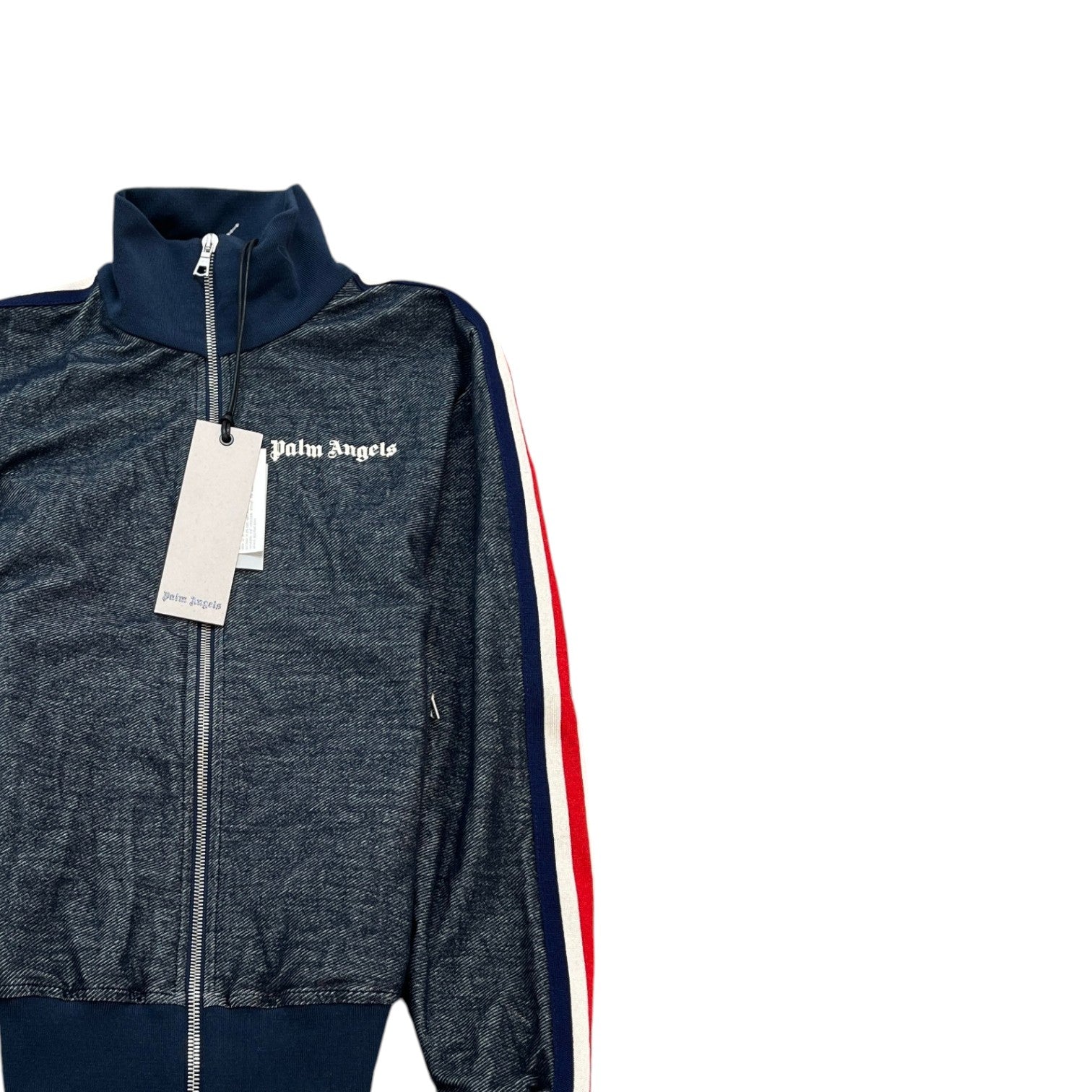 Men's Tab Logo Track Jacket Blue Size XXS