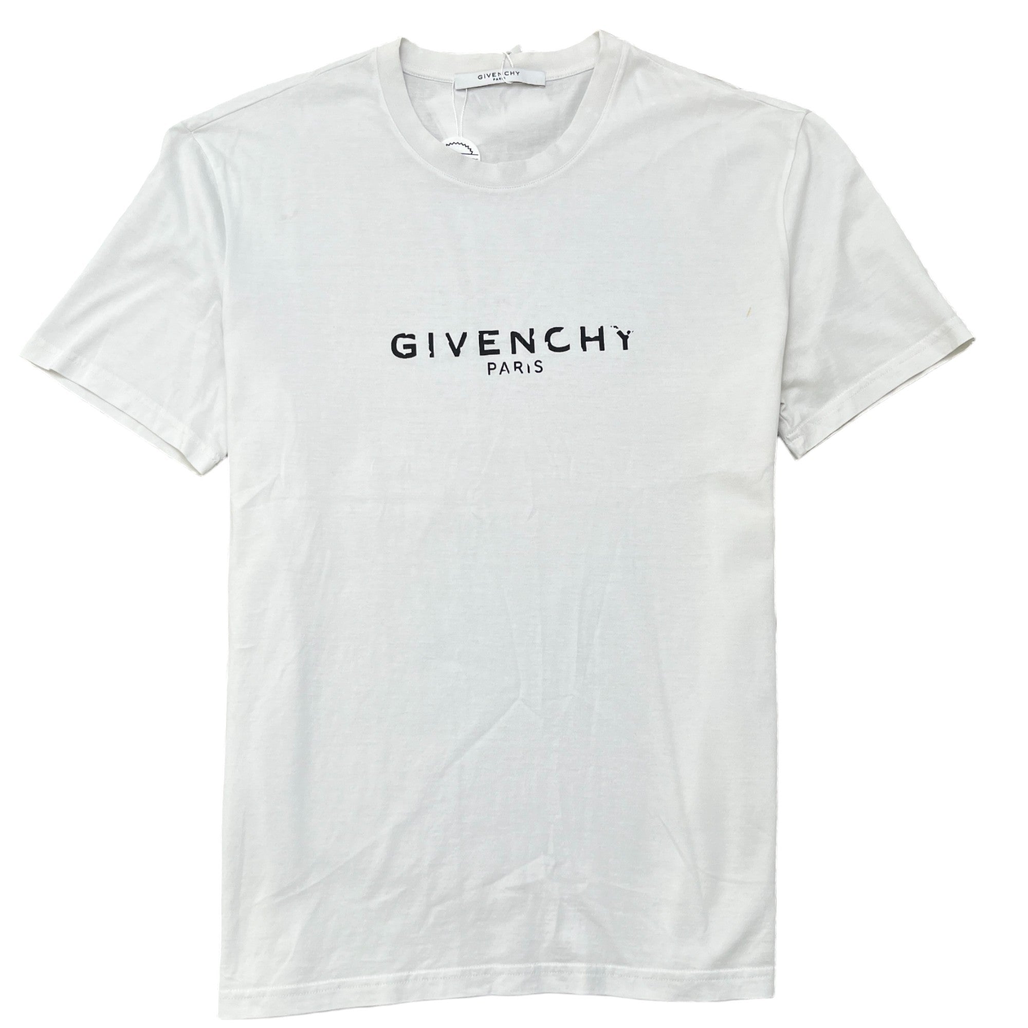 Men's Reverse Logo T-Shirt White Size XXL