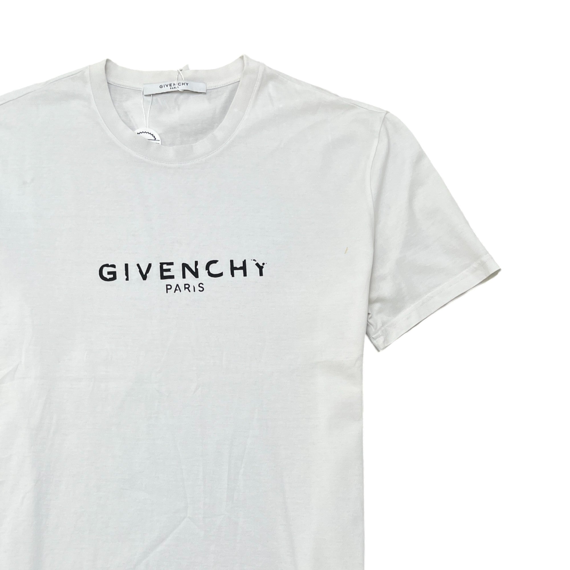 Men's Reverse Logo T-Shirt White Size XXL