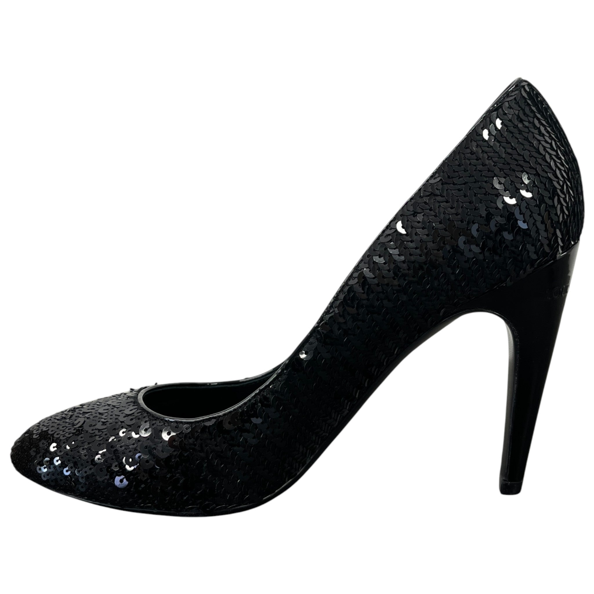 Women's Sequin Pumps Heels Black Size EU 38 / UK 5