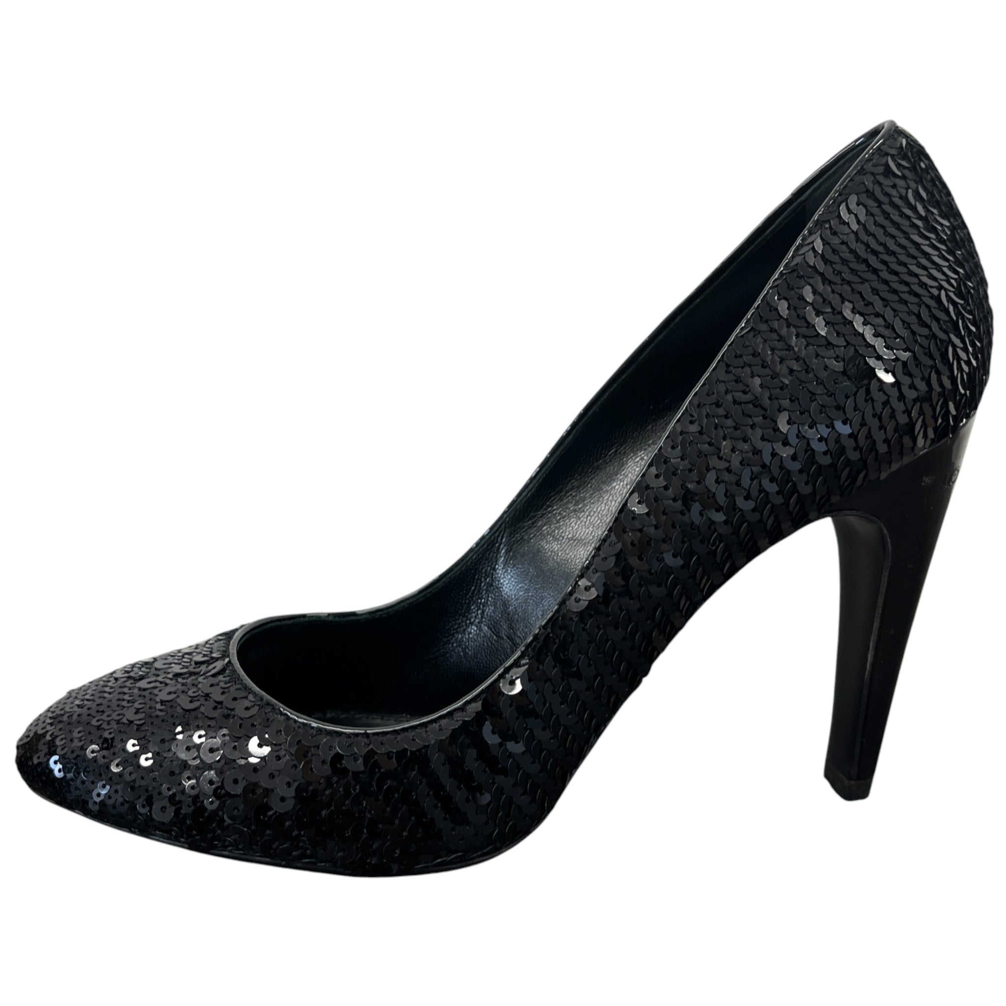 Women's Sequin Pumps Heels Black Size EU 38 / UK 5