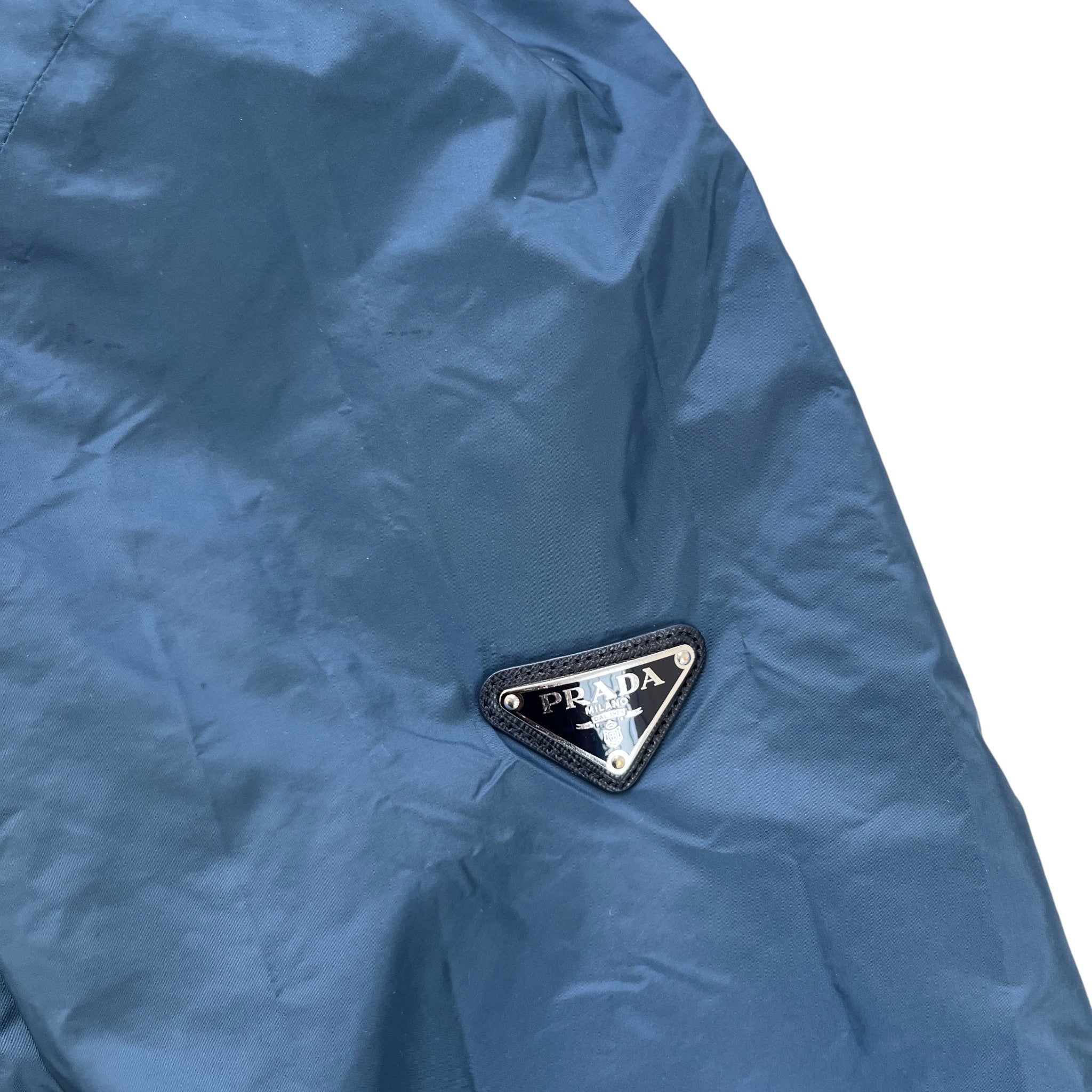 Men's Plaque Logo Reversible Windbreaker Blue Size IT 54 / XXL