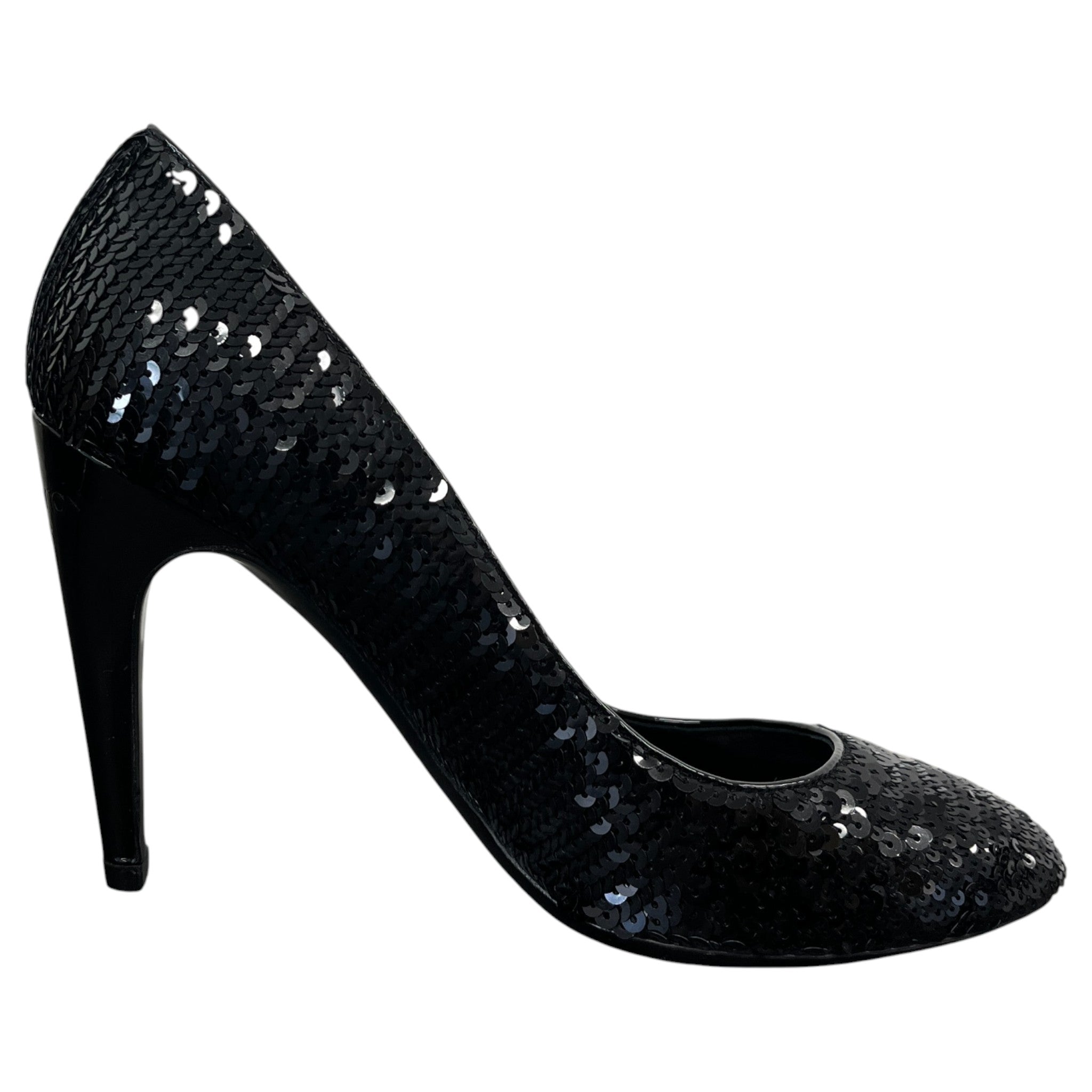 Women's Sequin Pumps Heels Black Size EU 38 / UK 5
