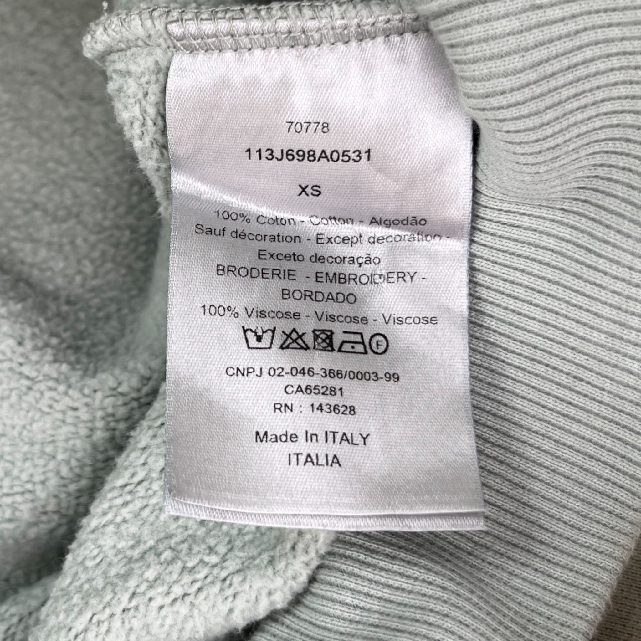 Men's Embroidered Icon Logo Hoodie Green Size XS