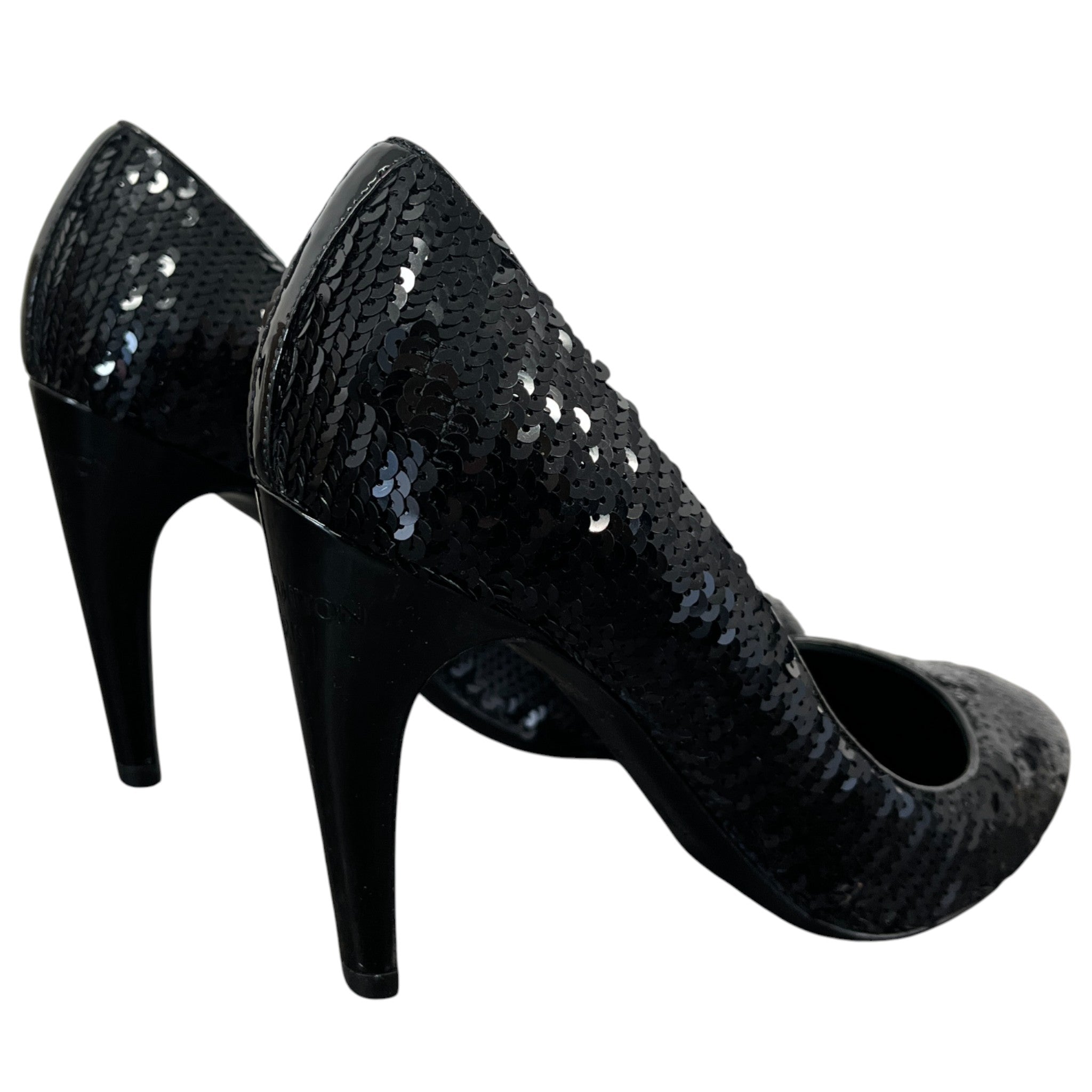 Women's Sequin Pumps Heels Black Size EU 38 / UK 5
