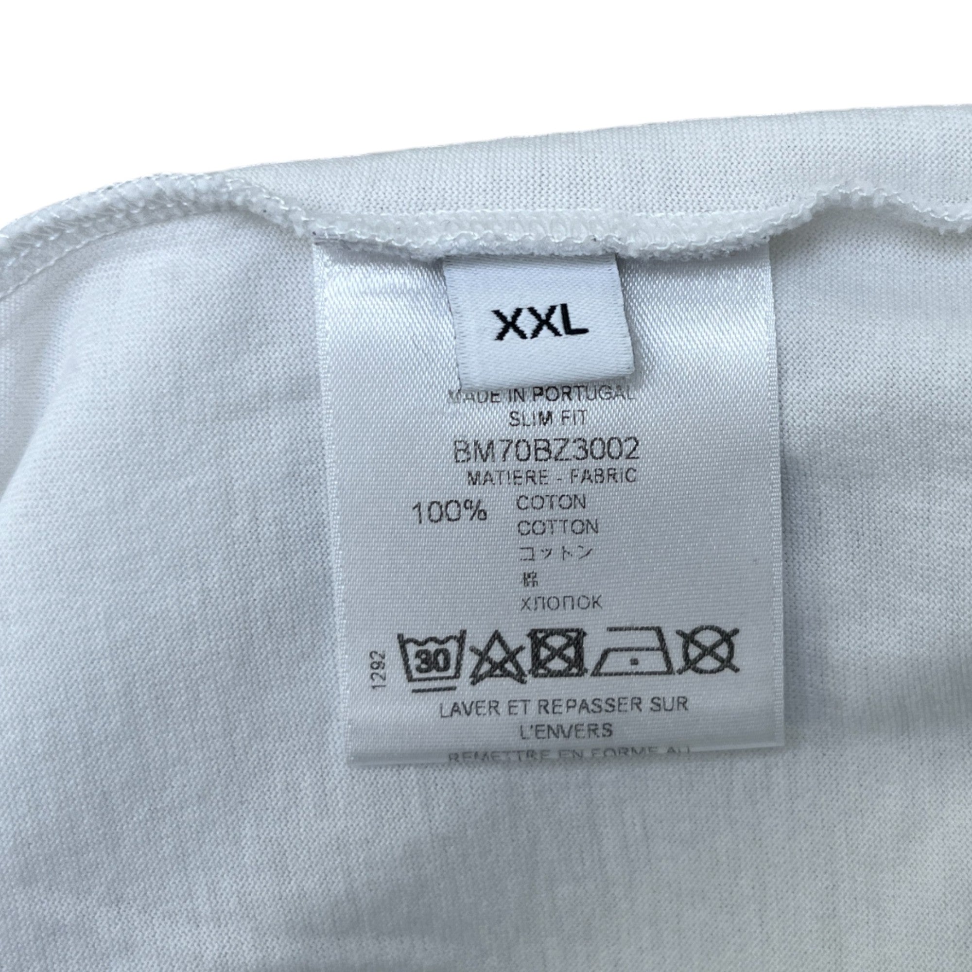 Men's Reverse Logo T-Shirt White Size XXL