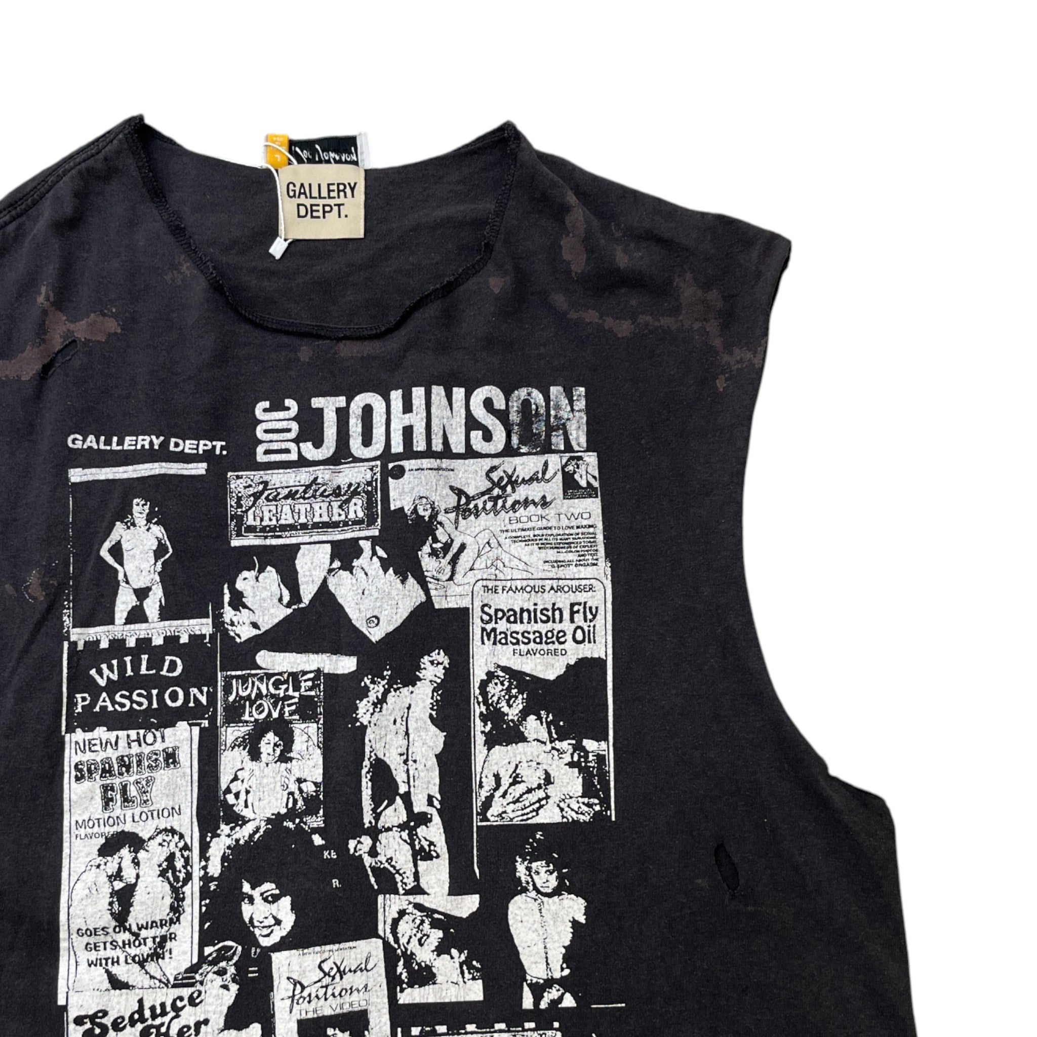 Men's Doc Johnson Distressed Vest Grey Size L