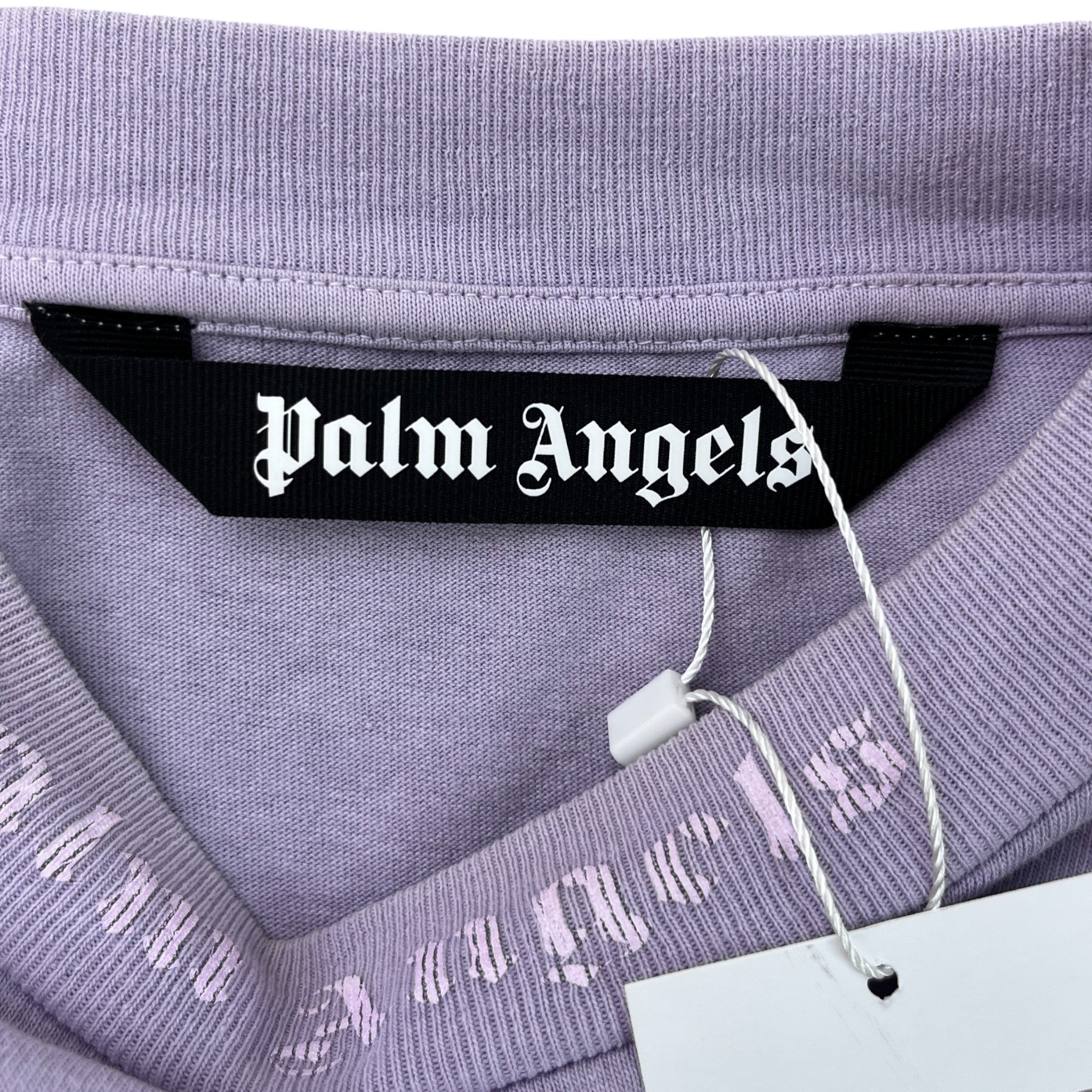 Men's Logo Print T-Shirt Purple Size M