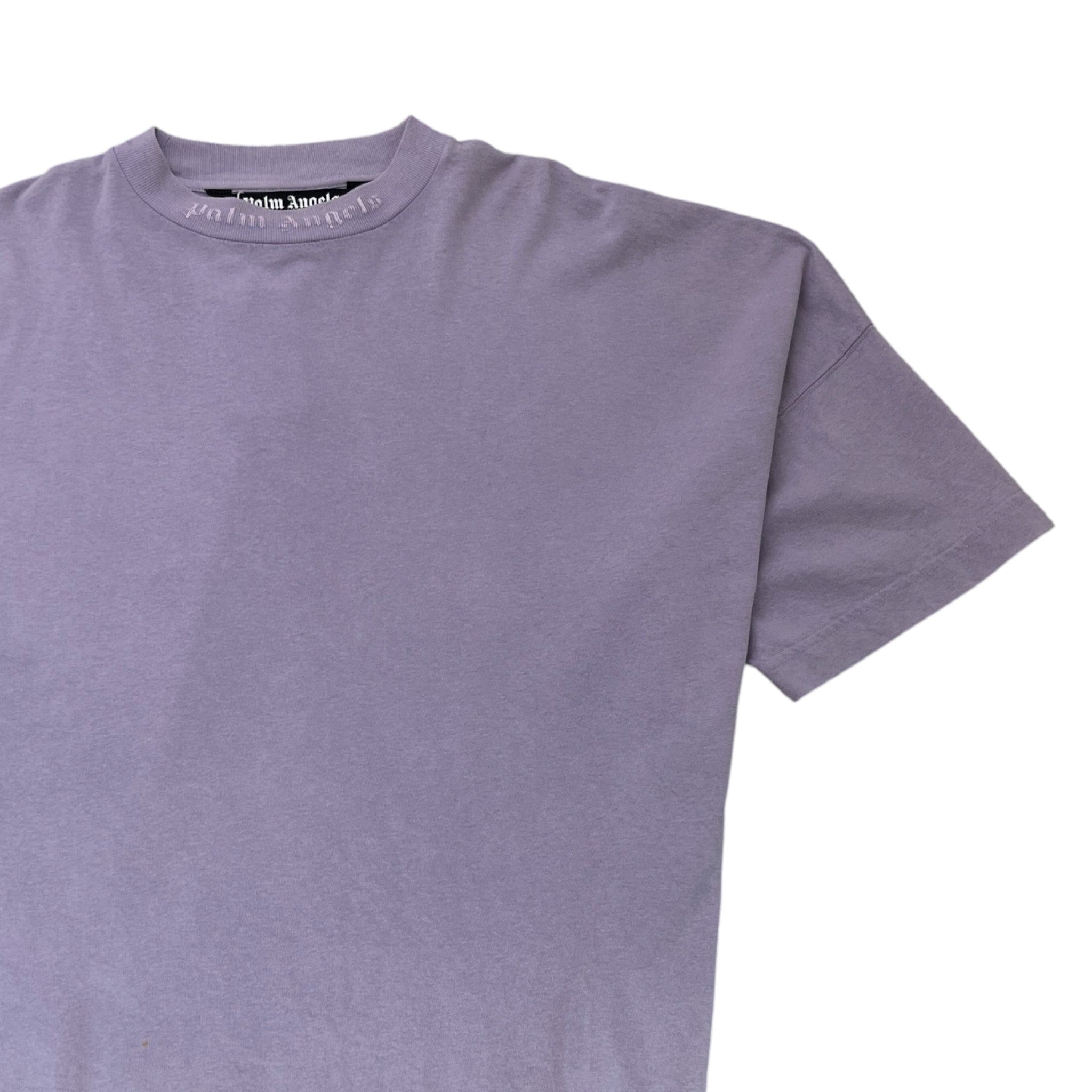 Men's Logo Print T-Shirt Purple Size M