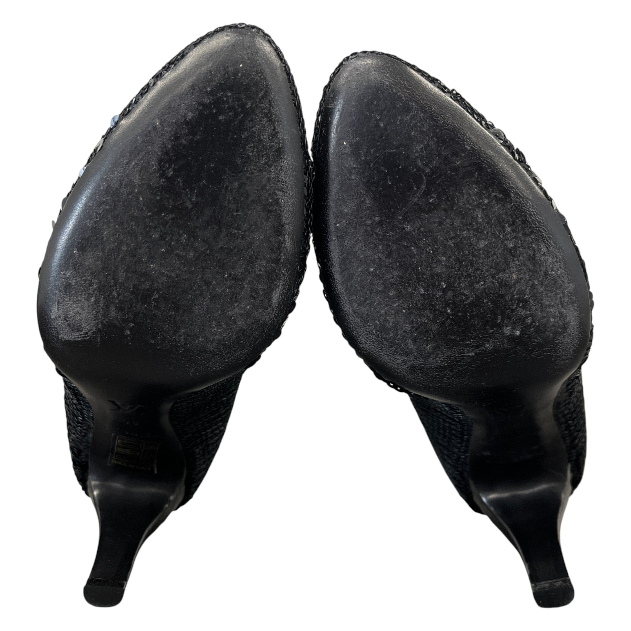 Women's Sequin Pumps Heels Black Size EU 38 / UK 5