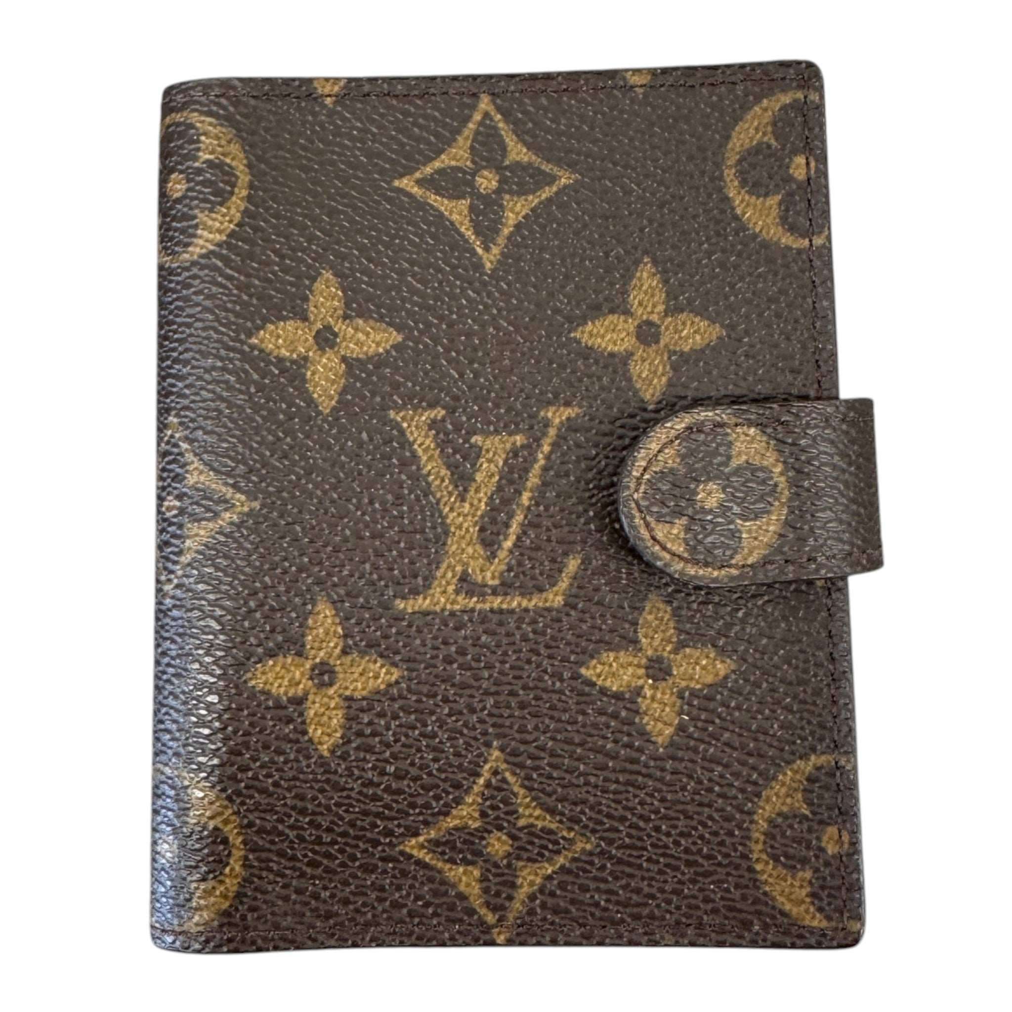 Men's Monogram Mini Agenda Cover Wallet Brown