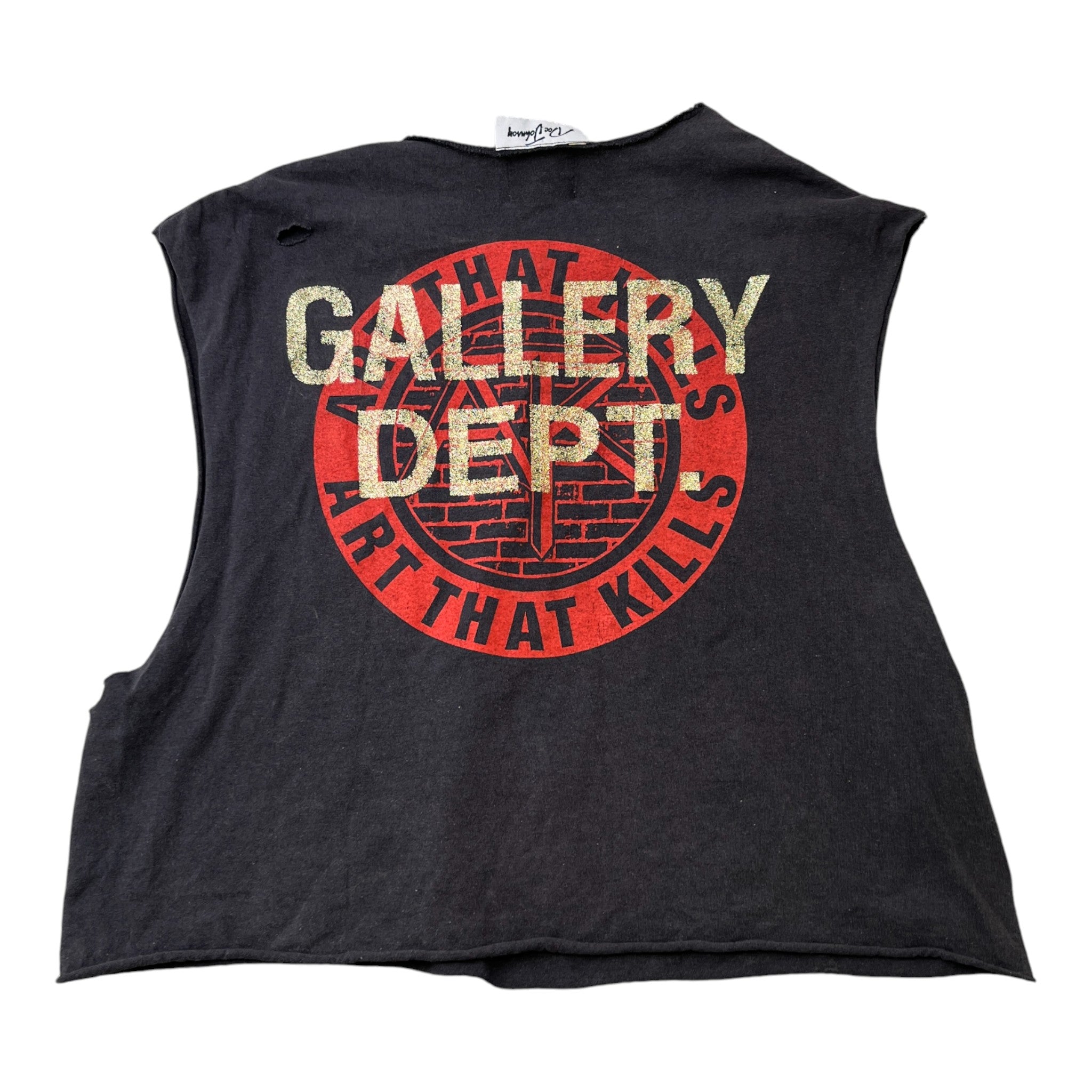 Men's Doc Johnson Distressed Vest Grey Size L