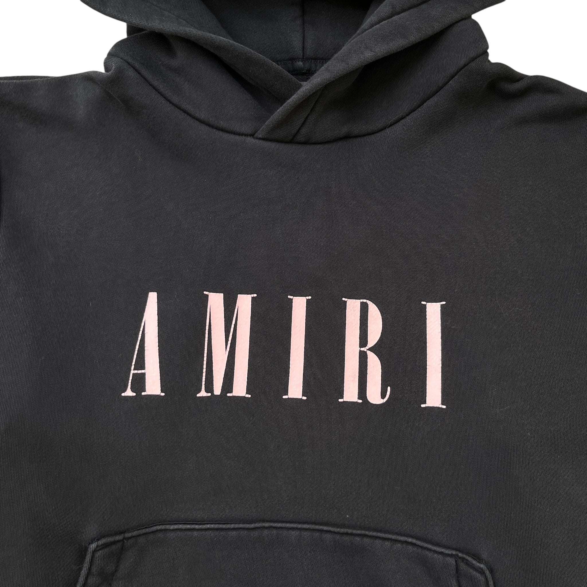 Men's Logo Print Hoodie Black Size M