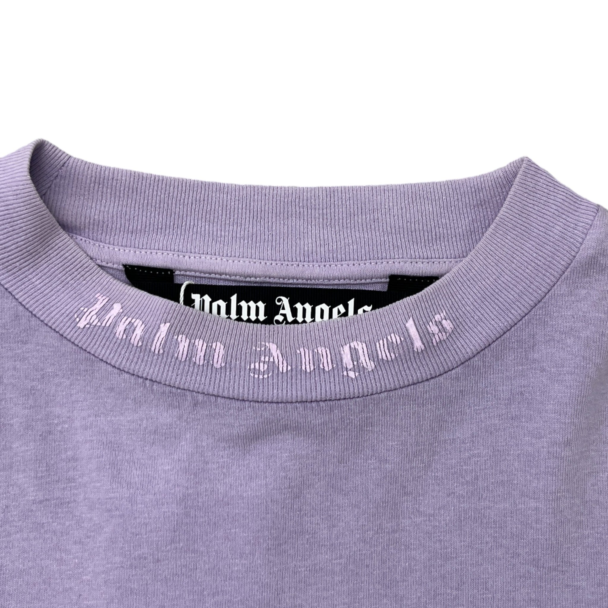 Men's Logo Print T-Shirt Purple Size M